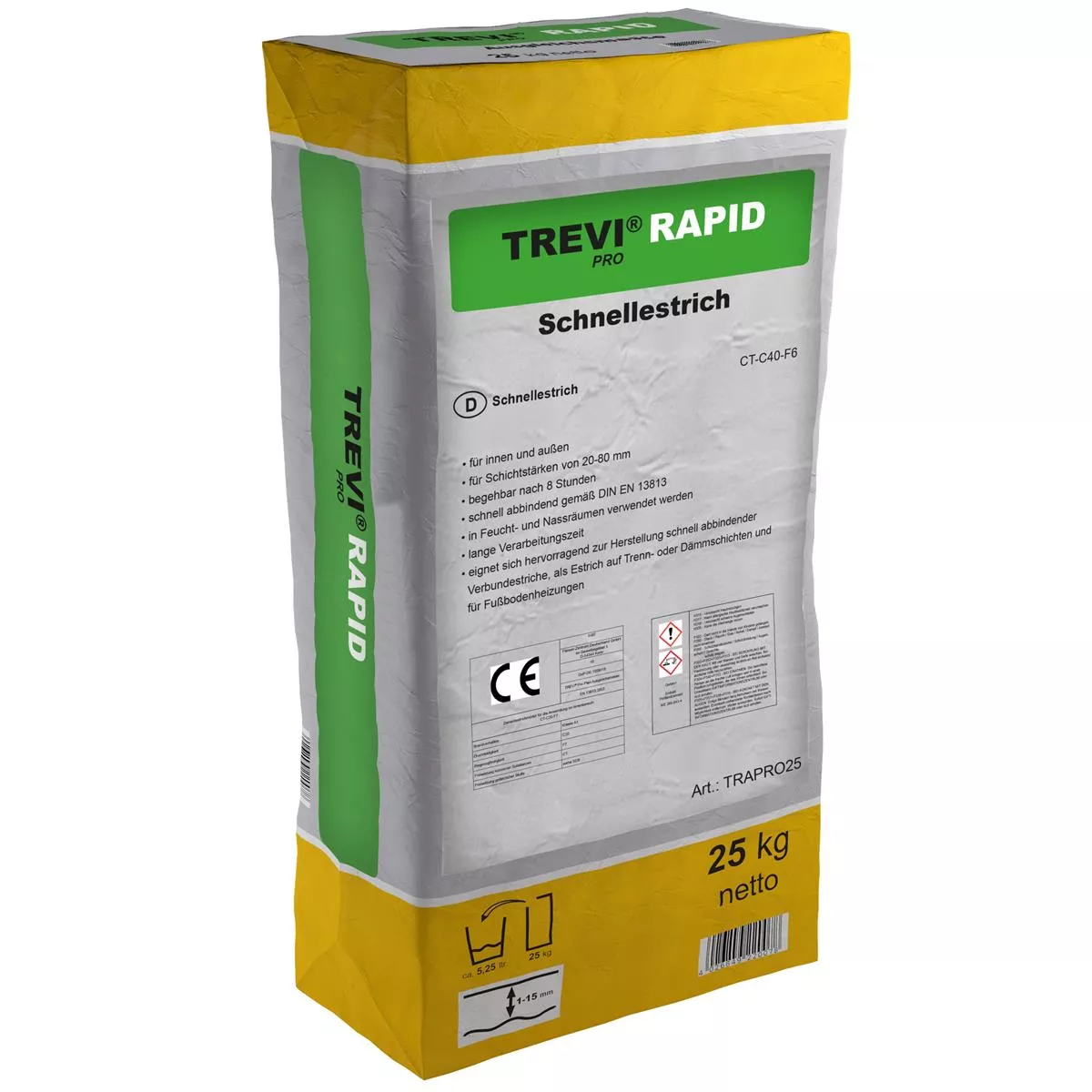 Τσιμεντοκονία ταχείας πήξης Trevi Pro Rapid (25KG)
