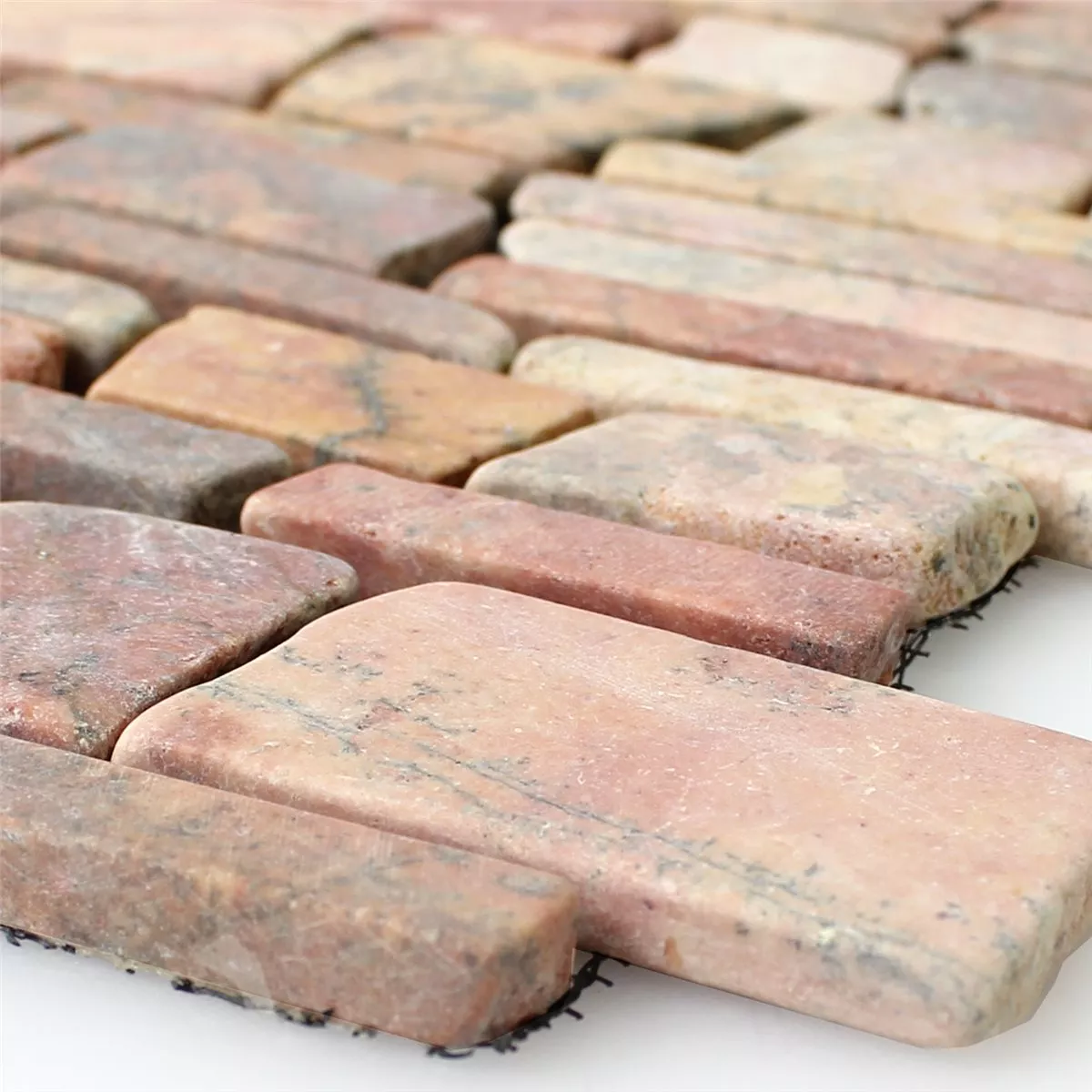 Ψηφιδωτά Πλακάκια Μάρμαρο Φυσική Πέτρα Brick Rosso Verona