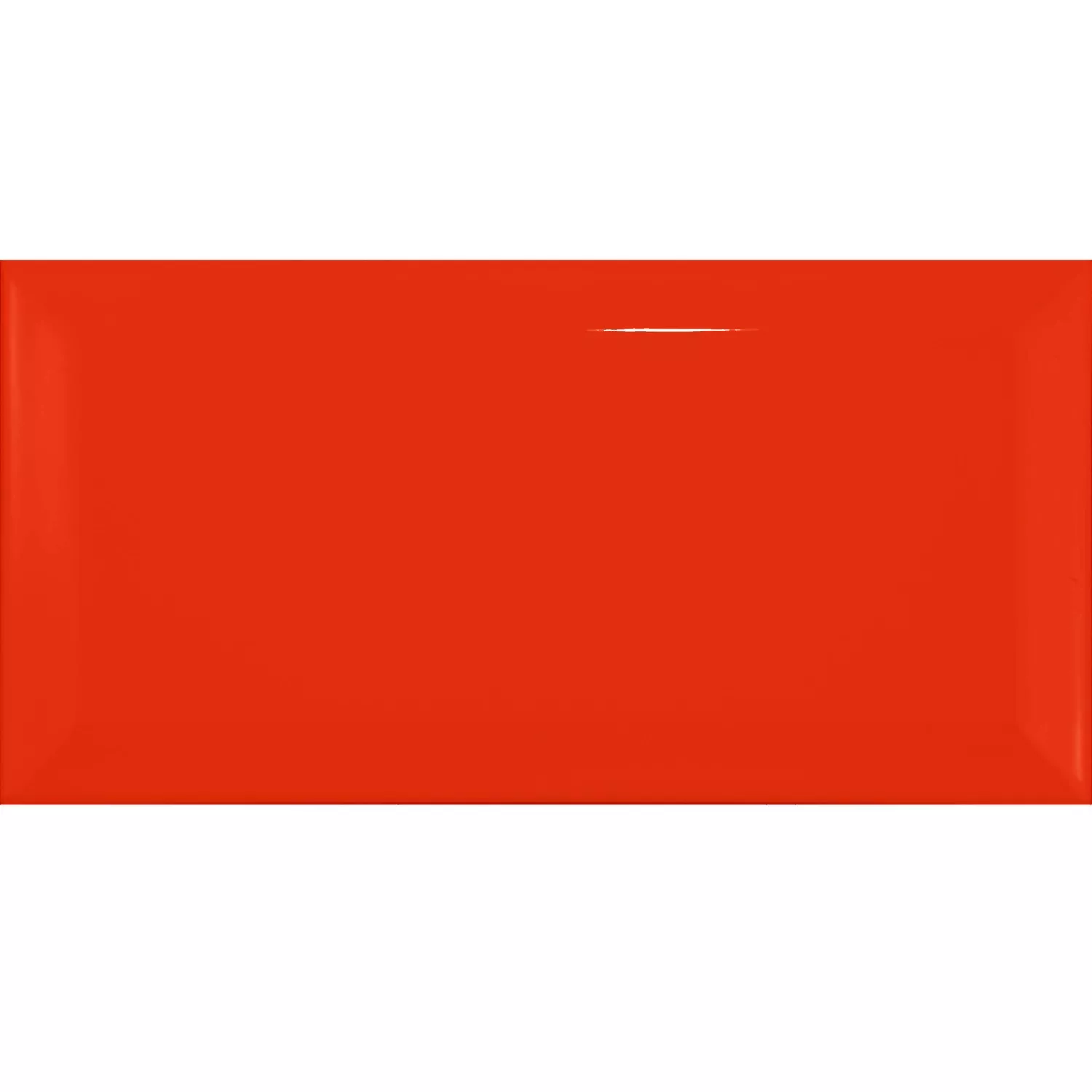 Πλακάκι μετρό Kόκκινο Αστραφτερό 7,5x15 cm Όψη Pitcox Rojo