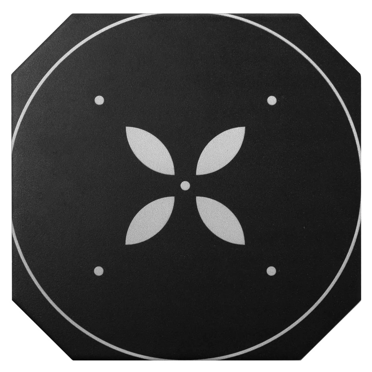 Πρότυπο από Πορσελάνινα Σκεύη Πλακάκια Genexia Μαύρος Ασπρο Decor 2 Οκτάγωνο 20x20cm