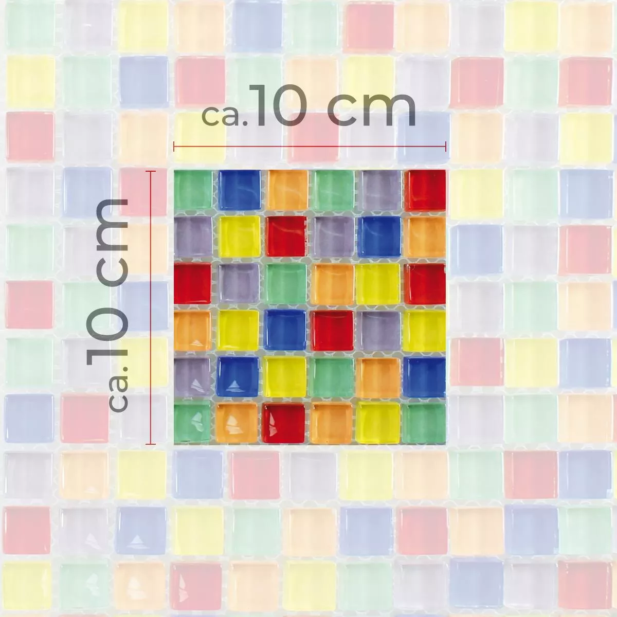 Πρότυπο από Γυάλινο Μωσαϊκό Πλακάκια Fredonia Χρωματιστό Mix