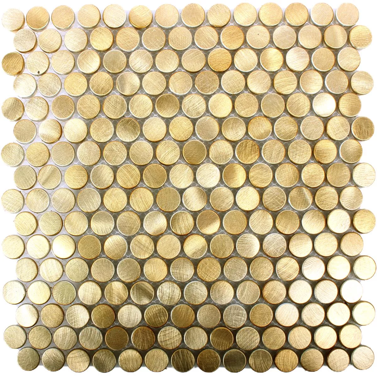 Ψηφιδωτά Πλακάκια Αλουμίνιο Mέταλλο Fantom Κουμπί Χρυσός
