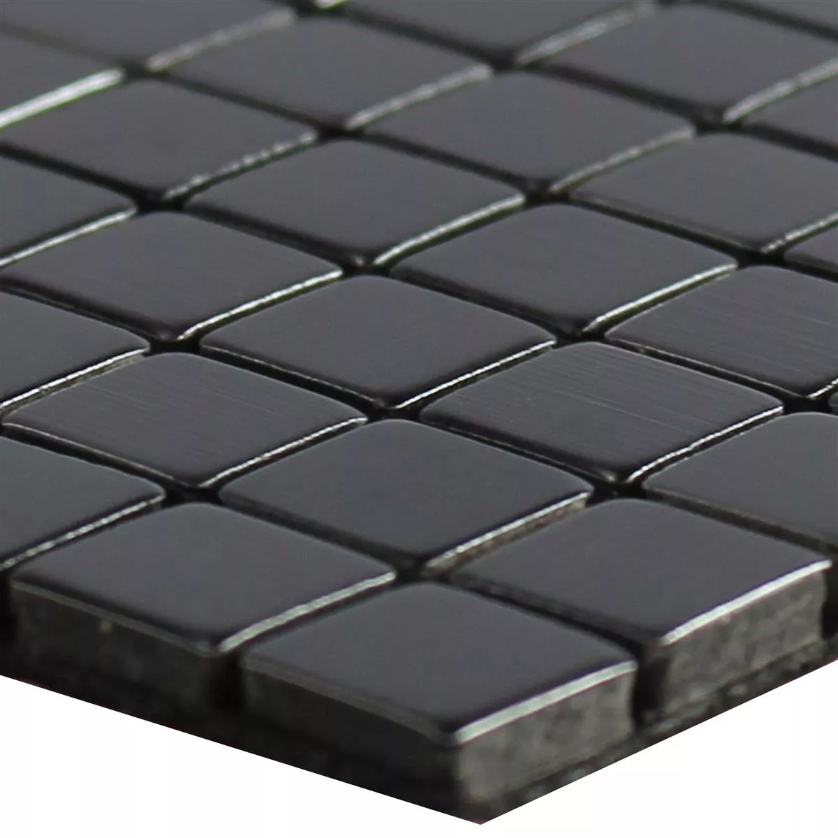 Mέταλλο Ψηφιδωτά Πλακάκια Wygon Aυτοκόλλητες Μαύρος 10mm