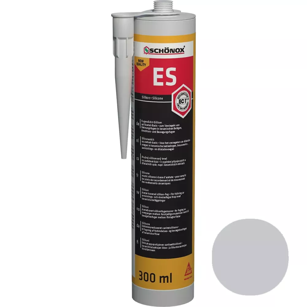 Σιλικόνη σφράγισης αρμών Schönox ES ασημί γκρι (300ml) Σιλικόνη σφράγισης αρμών Schönox ES ασημί γκρι (300ml)