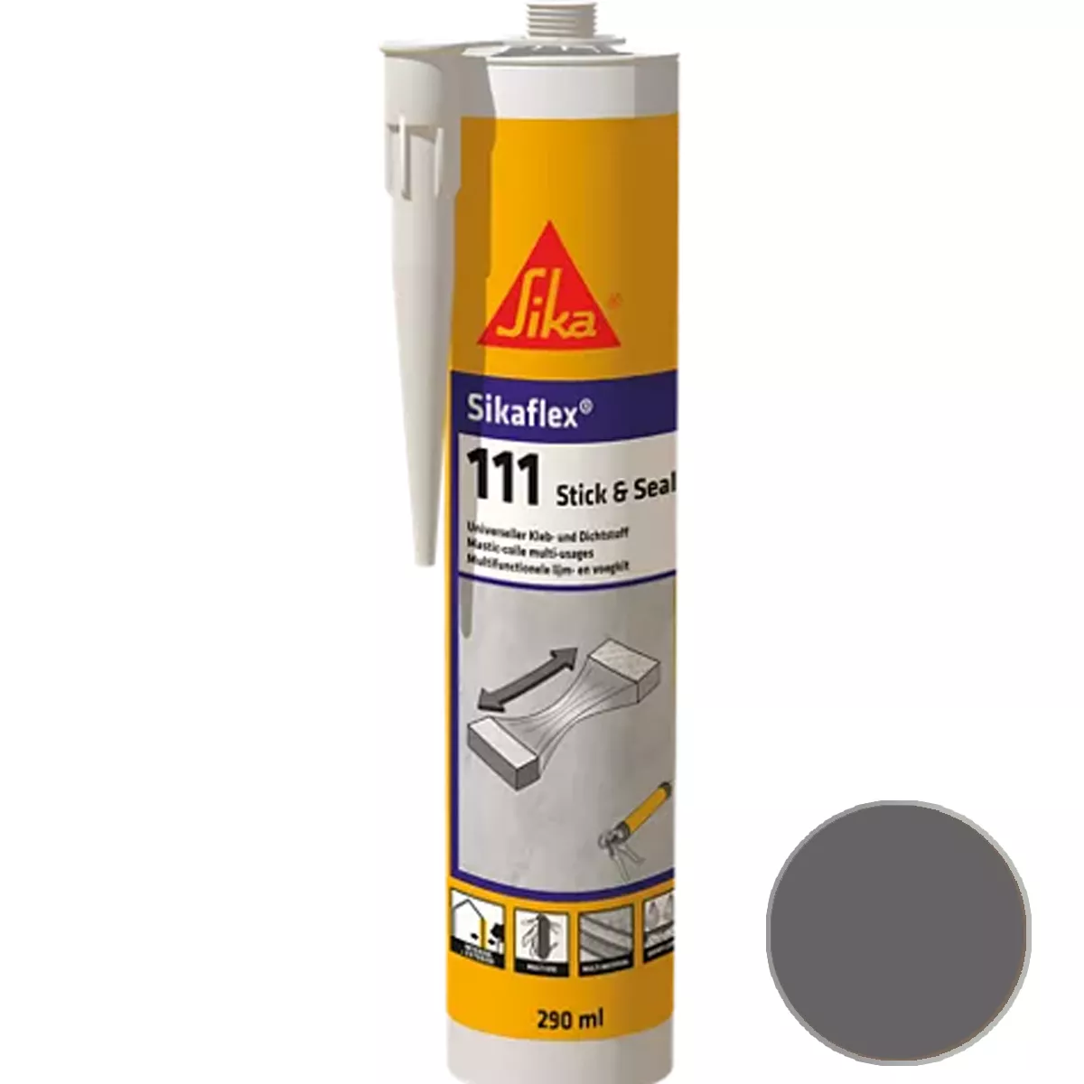 Κόλλα και στεγανωτικό Sikaflex-111 Stick & Seal μπετόν γκρι