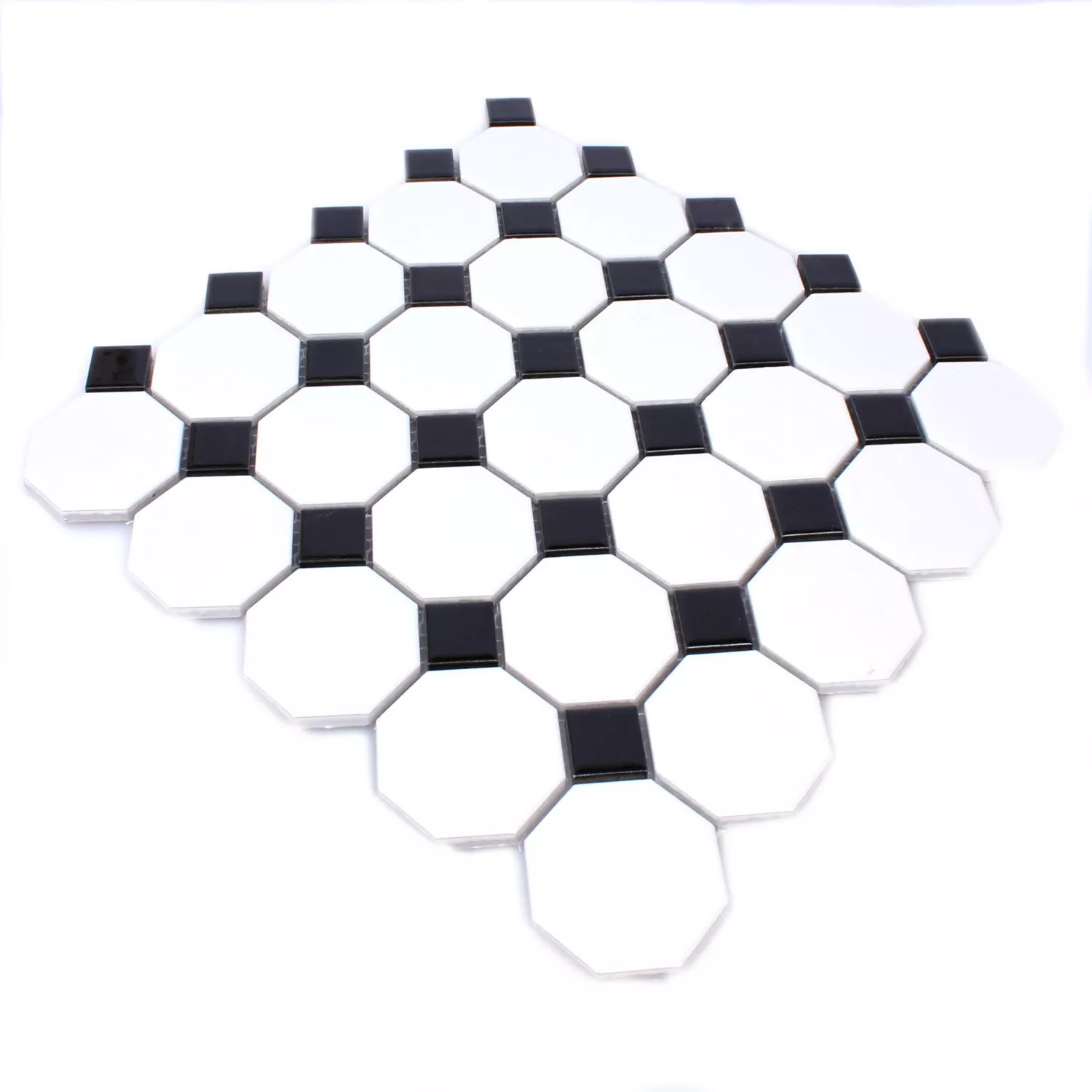 Πρότυπο από Ψηφιδωτά Πλακάκια Kεραμικά Οκτάγωνο Belami Μαύρος Ασπρο