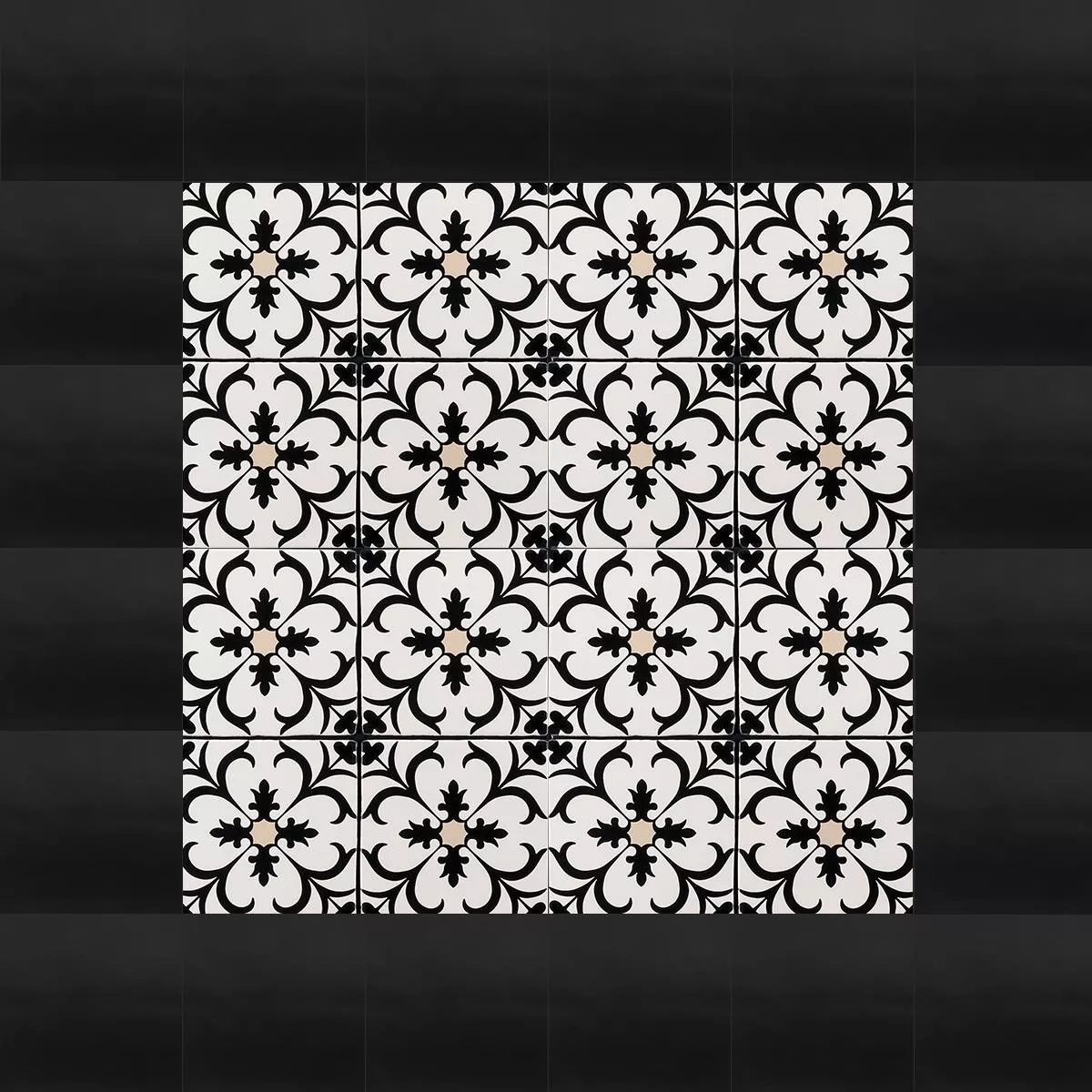 Πορσελάνινα Σκεύη Πλακάκια Ornamenti Πλακάκι Bάσης Μαύρος