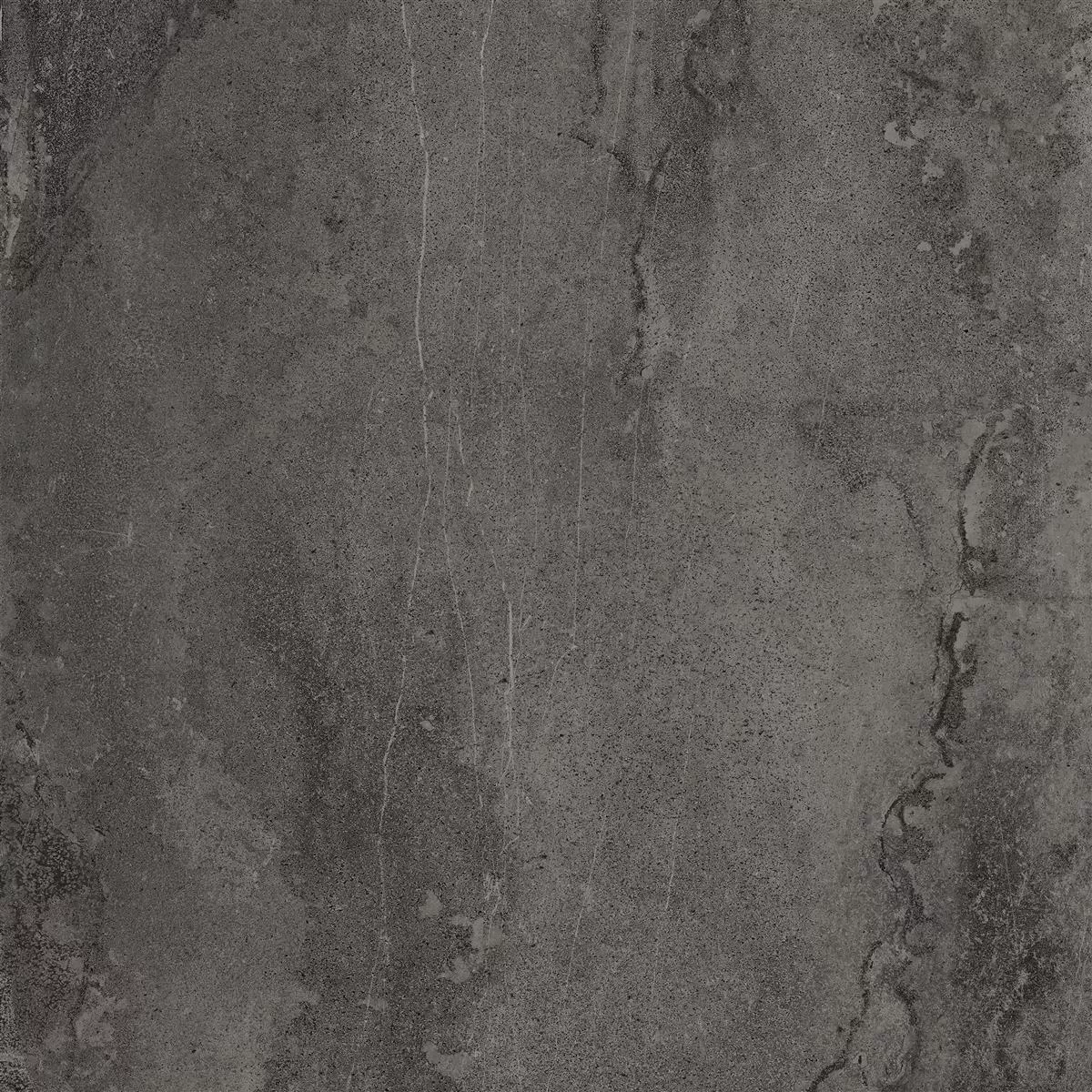 Πλάκες Εράντας Detmold Eμφάνιση Φυσικής Πέτρας 60x60cm Ανθρακίτης