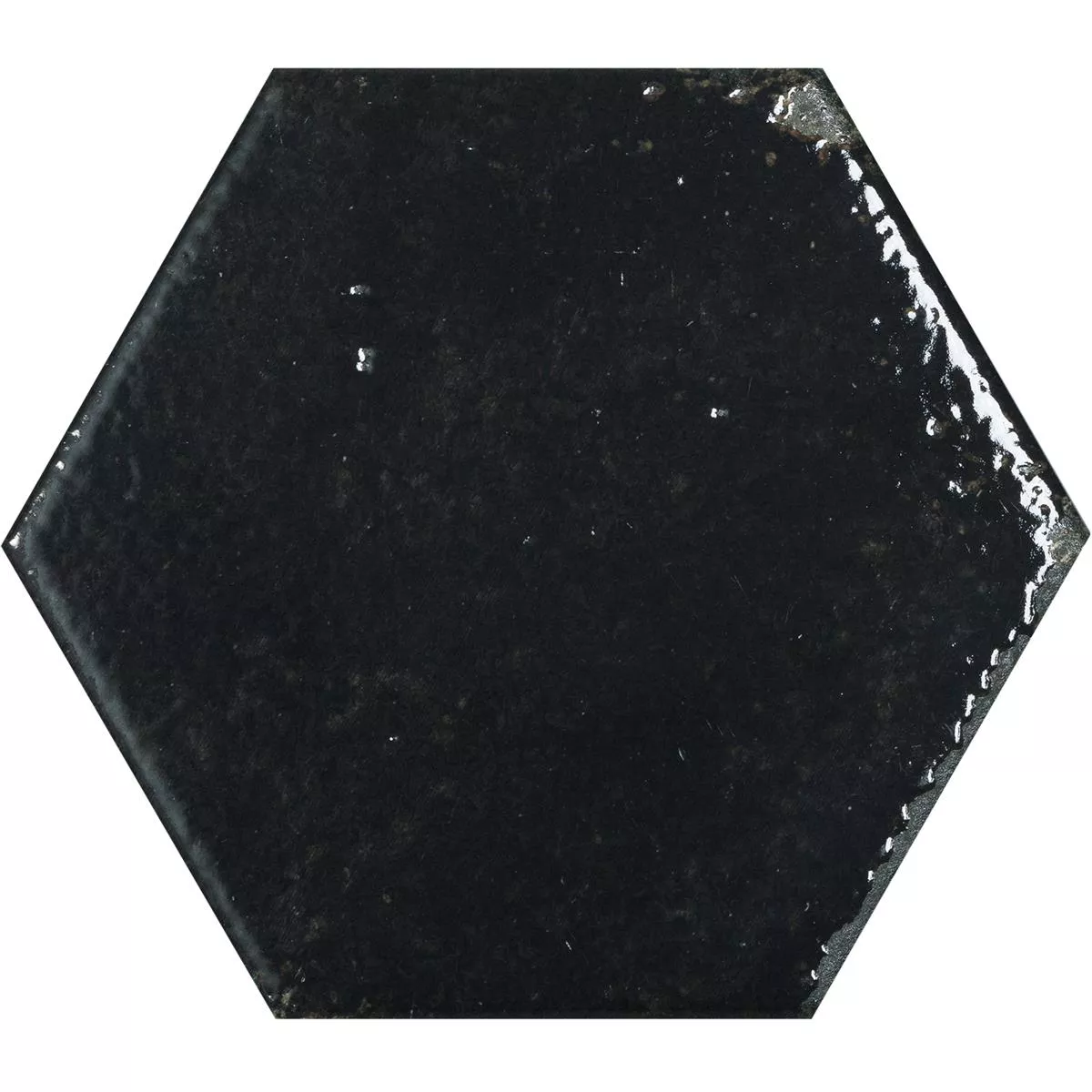 Πλακάκια Tοίχου Lara Αστραφτερό Kυματιστός 13x15cm Εξάγωνο Μαύρος Πλακάκια Tοίχου Lara Αστραφτερό Kυματιστός 13x15cm Εξάγωνο Μαύρος