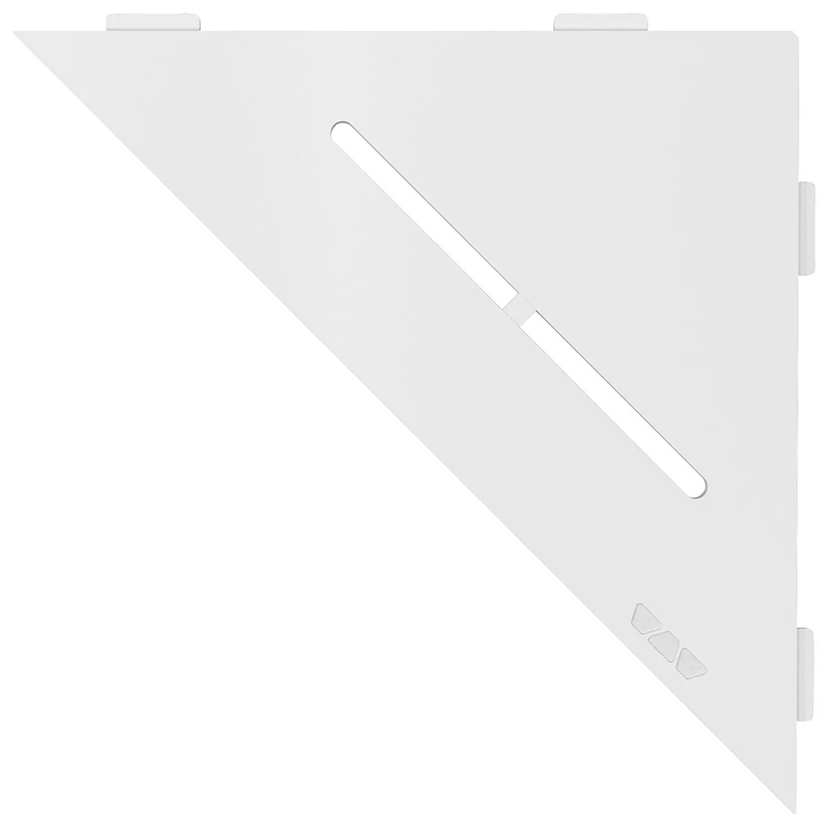 Ράφι ντουζιέρας τοίχου Schlüter triangle 21x21cm καθαρό λευκό μπριγιάν