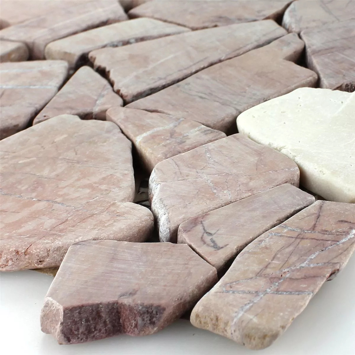 Ψηφιδωτά Πλακάκια Μαρμάρινο Kάταγμα Rosso Verona Cream