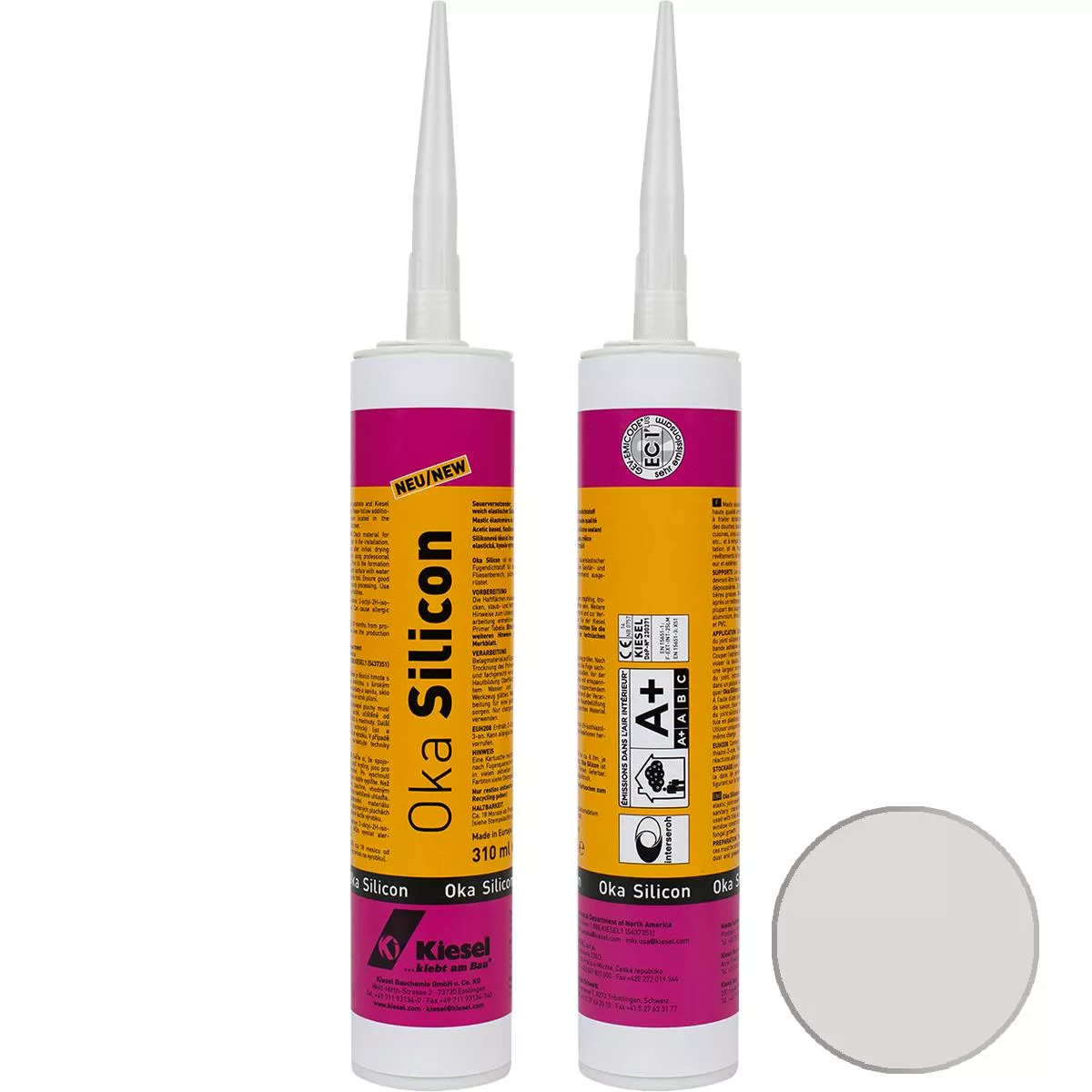 Σύνδεσμος σιλικόνης Kiesel OKA SILICON ασημί γκρι 310 ml