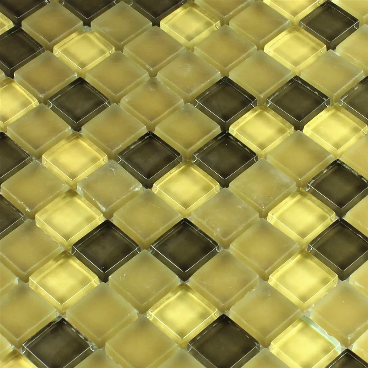 Γυάλινο Μωσαϊκό Πλακάκια Yellow 23x23x8mm