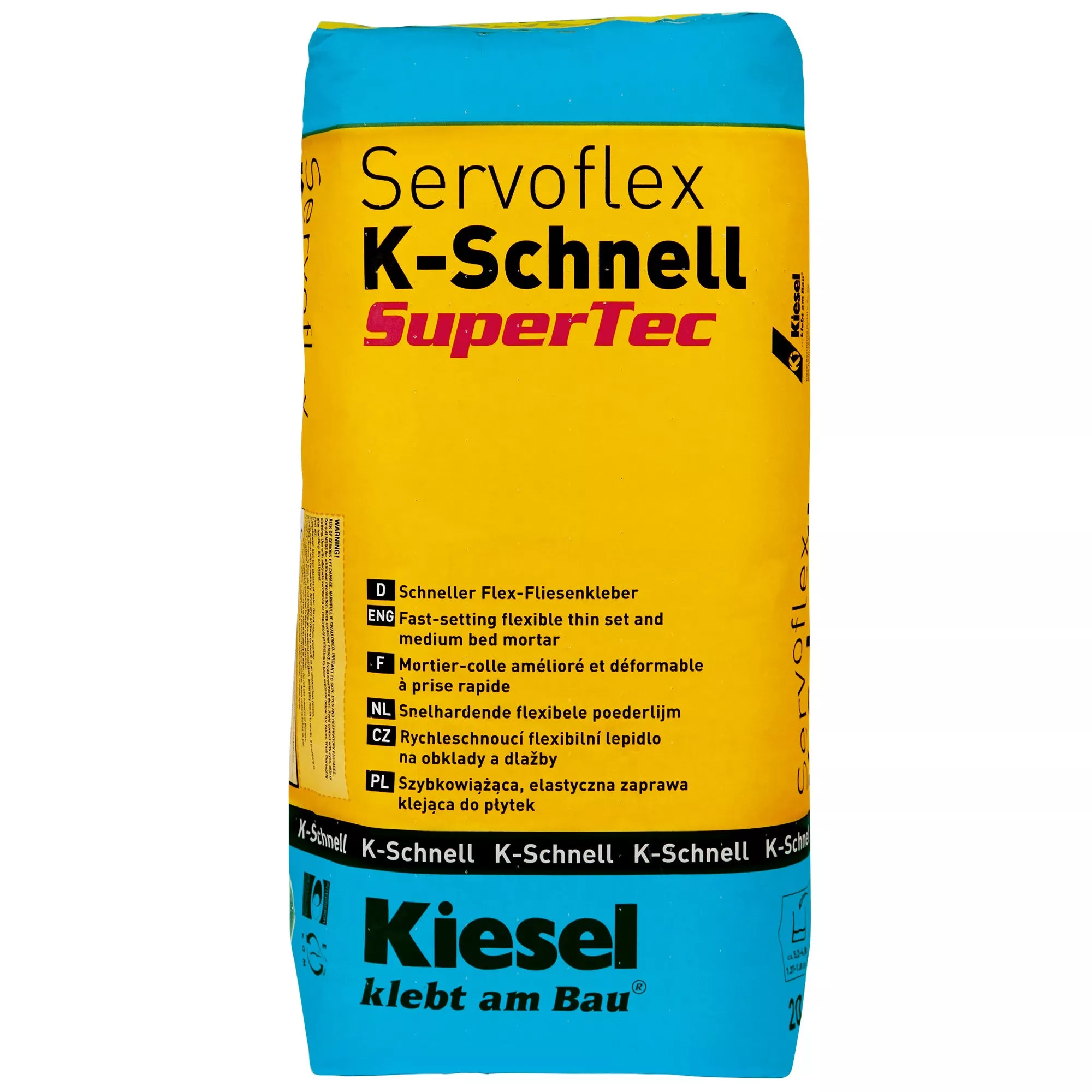 Kiesel Servoflex K-Schnell - καλύμματα μεγάλου μεγέθους, γρήγορη κόλλα πλακιδίων (20 kg)