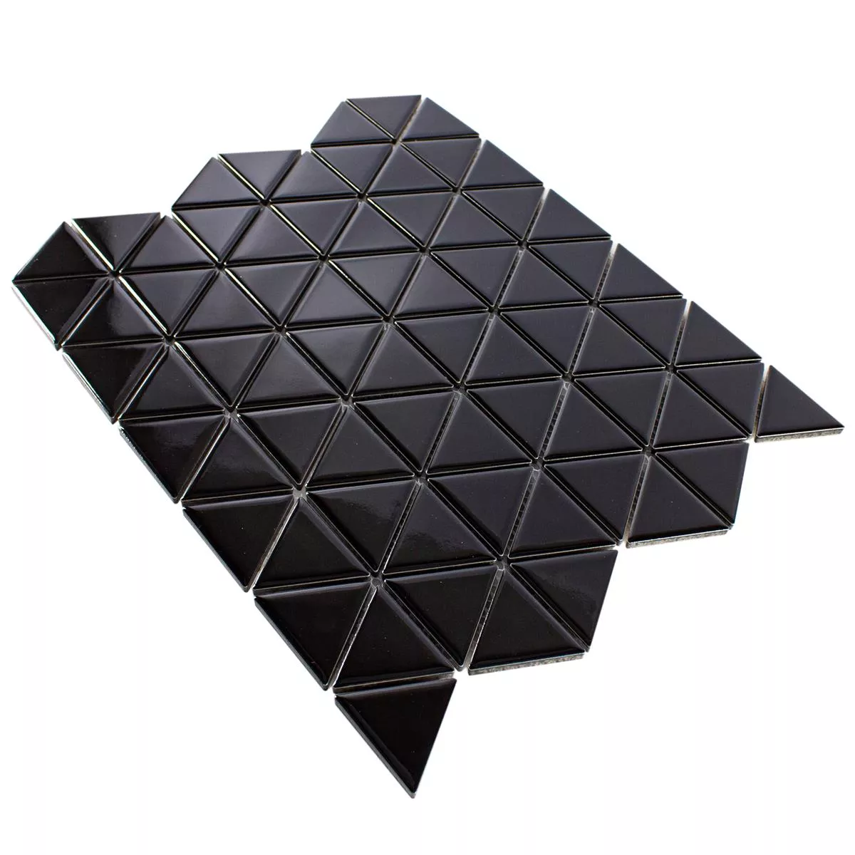 Kεραμικά Ψηφιδωτά Πλακάκια Arvada Tρίγωνο Μαύρος Αστραφτερό