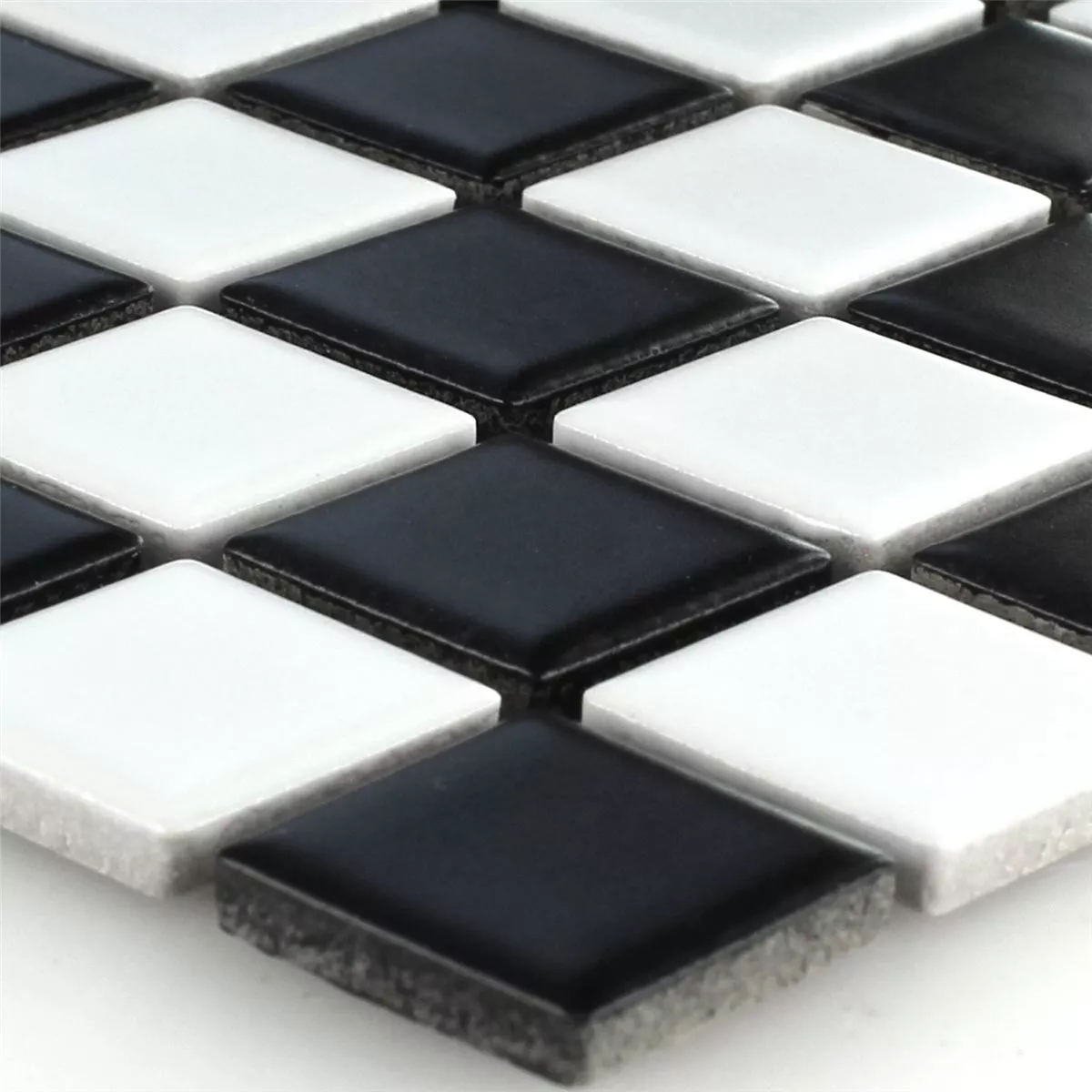 Πρότυπο από Ψηφιδωτά Πλακάκια Kεραμικά Yona Μαύρος Σκακιέρα Παγωμένος