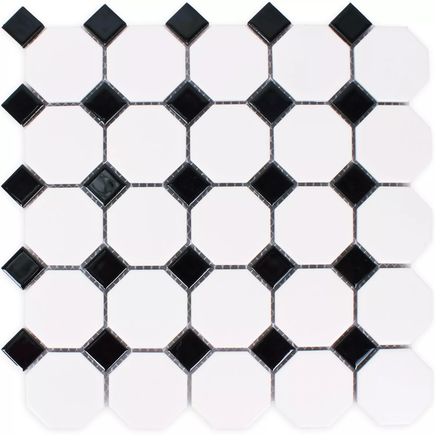 Πρότυπο από Ψηφιδωτά Πλακάκια Kεραμικά Οκτάγωνο Belami Μαύρος Ασπρο