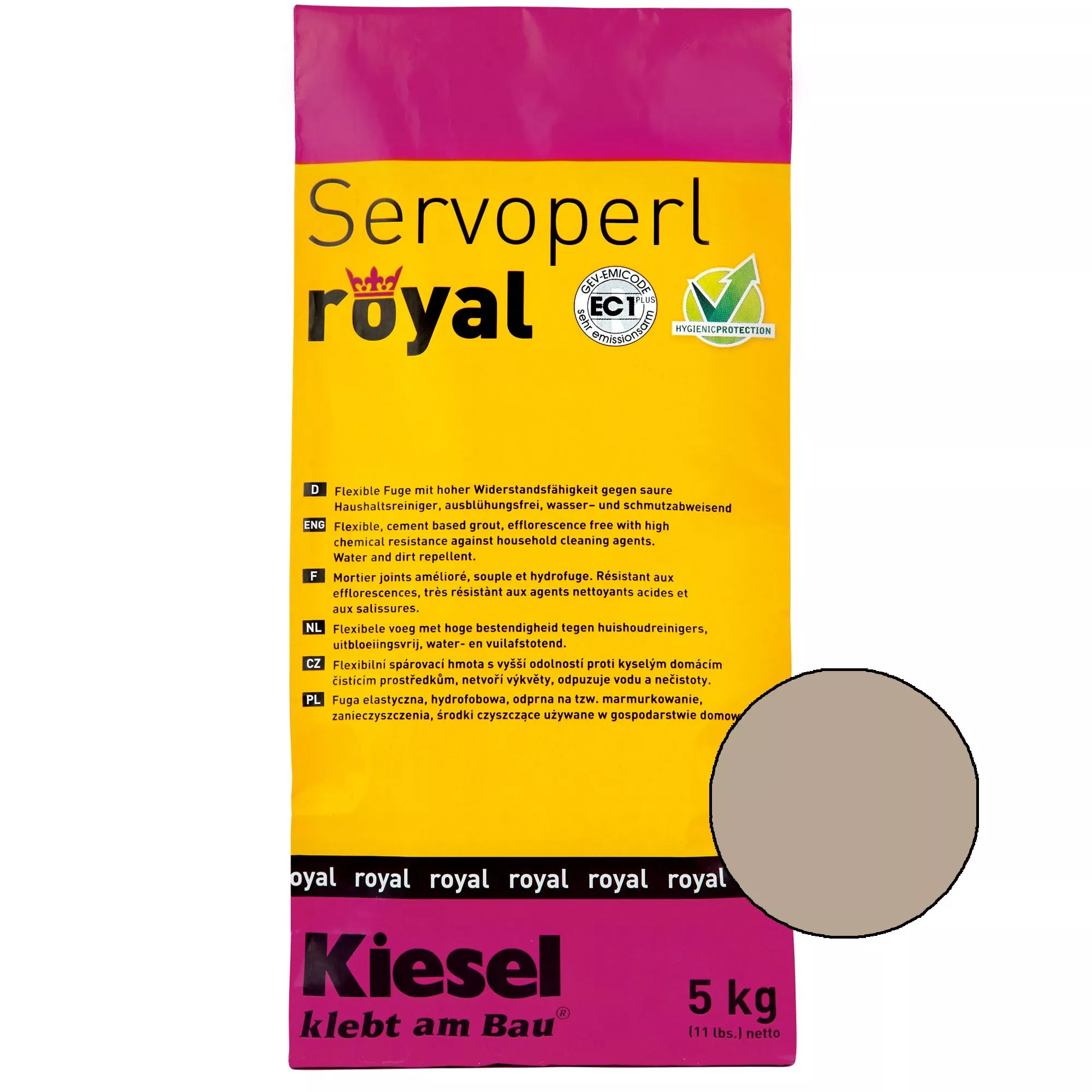 Kiesel Servoperl royal - ένωση αρμών -5 κιλά Mochacino