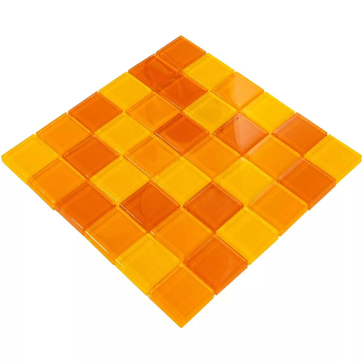Γυάλινο Μωσαϊκό Πλακάκια Glasgow Πορτοκάλι Mix