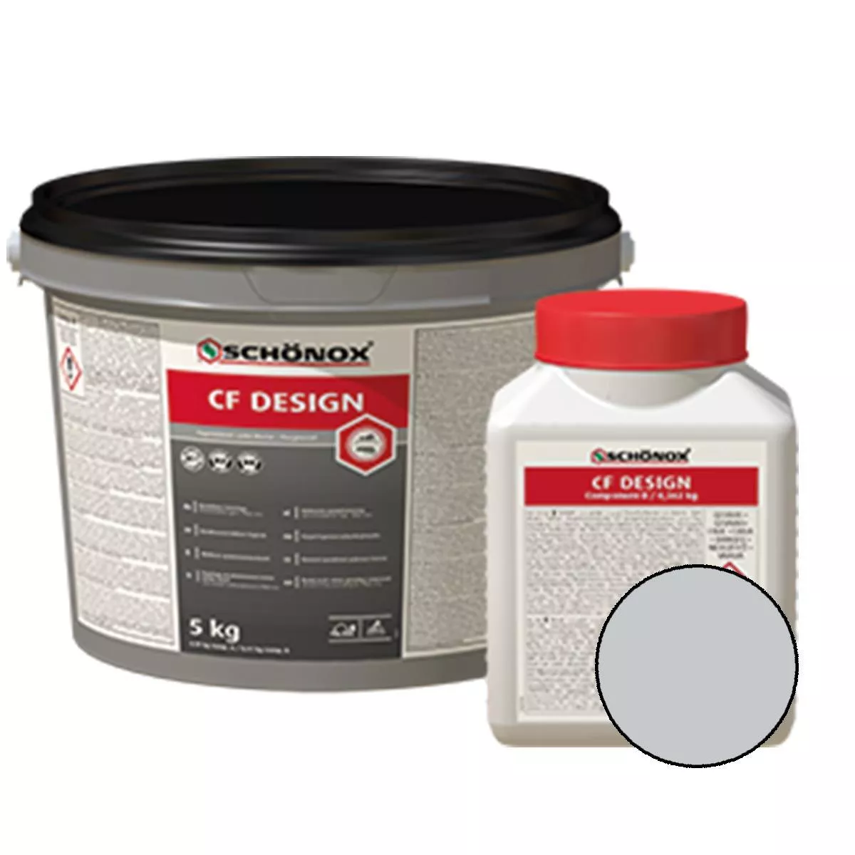 Grout Schönox CF Design Epoxy Resin Colorfuge Ασημί Γκρι 5 κιλών