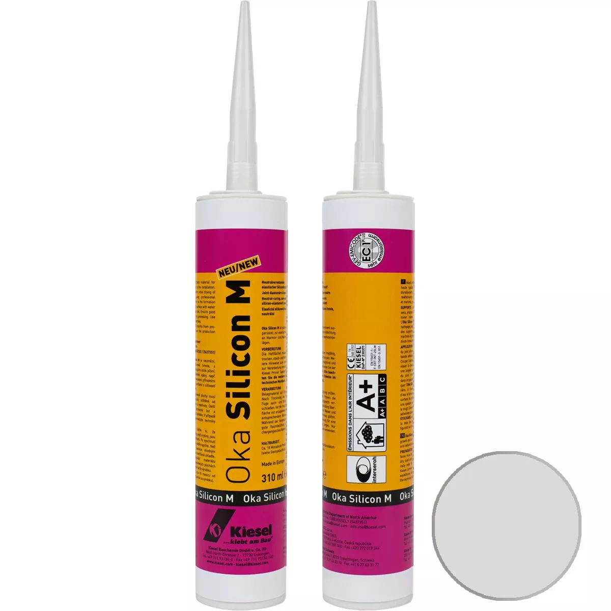 OKA SILICON M φυσική πέτρα αρμός σιλικόνης ασημί γκρι 310 ml