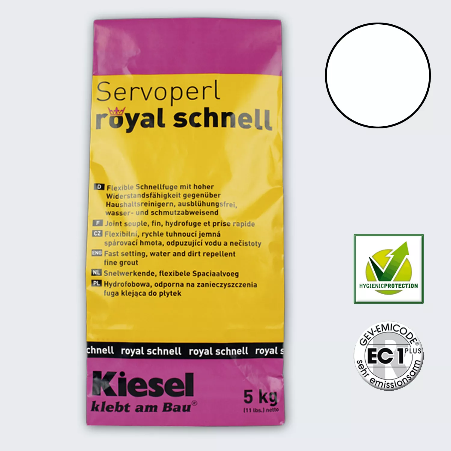 Kiesel Servoperl Royal - Γρήγορη σκλήρυνση, εύκαμπτος σύνδεσμος (5KG-Λευκό)