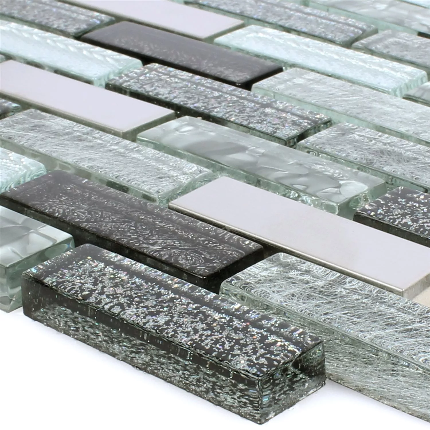 Ψηφιδωτά Πλακάκια Felicitas Ασήμι Γκρί Μαύρος