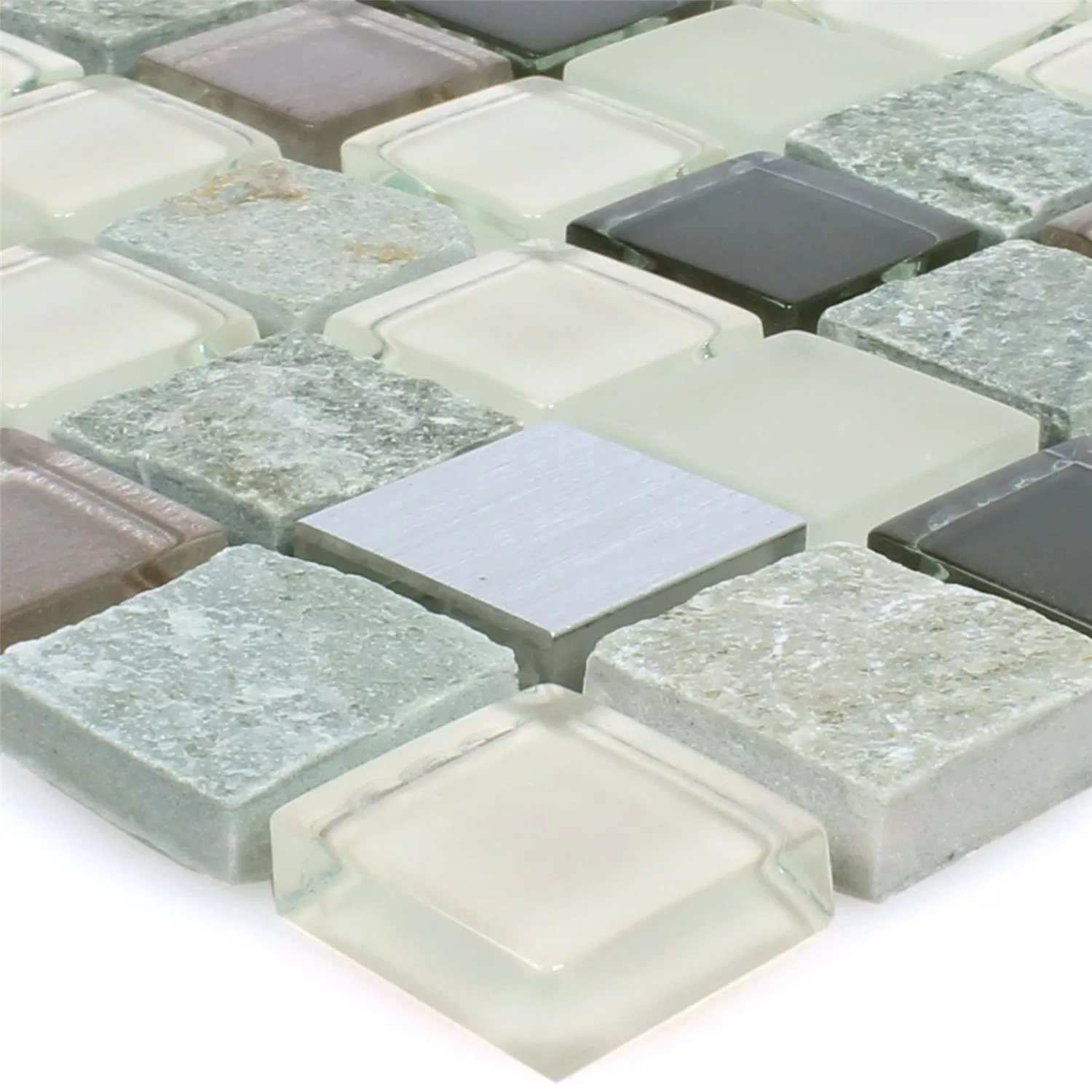 Πρότυπο από Ψηφιδωτά Πλακάκια Φυσική Πέτρα Ποτήρι Mέταλλο Mix Altona