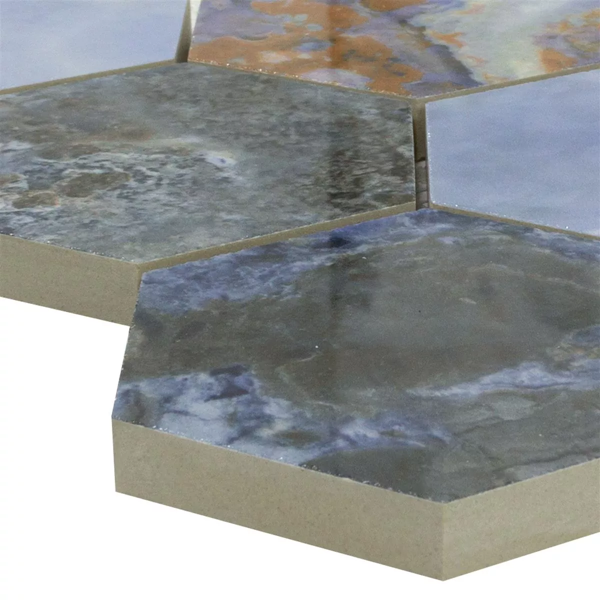 Kεραμικό Mωσαϊκό Πλακάκια Naftalin Εξάγωνο Μπλε Μαύρος Kεραμικό Mωσαϊκό Πλακάκια Naftalin Εξάγωνο Μπλε Μαύρος