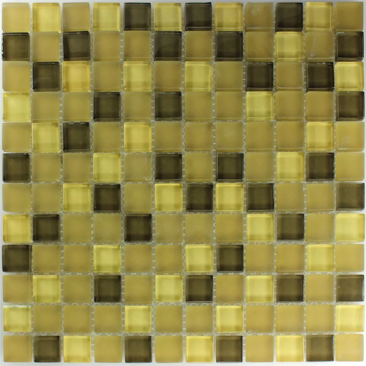 Γυάλινο Μωσαϊκό Πλακάκια Yellow 23x23x8mm