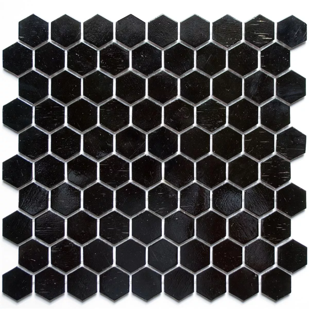 Γυάλινο Μωσαϊκό Πλακάκια Trend-Vi Hexagonal 208 Μαύρος