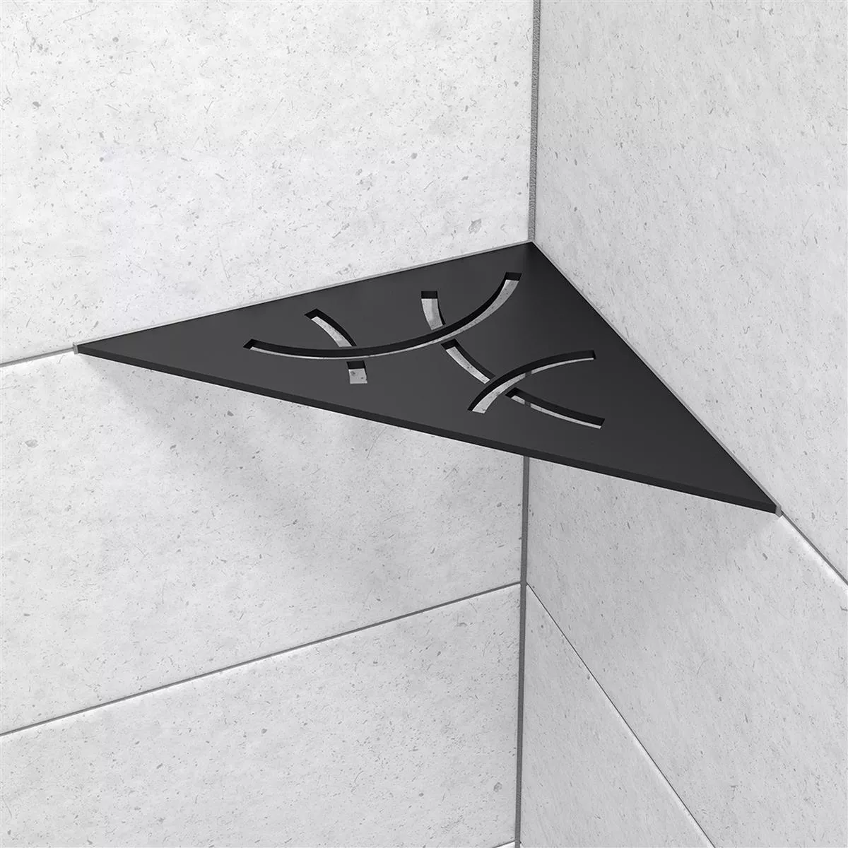 Schlüter ράφι τοίχου τρίγωνο 21x21cm Curve graphite μαύρο ματ