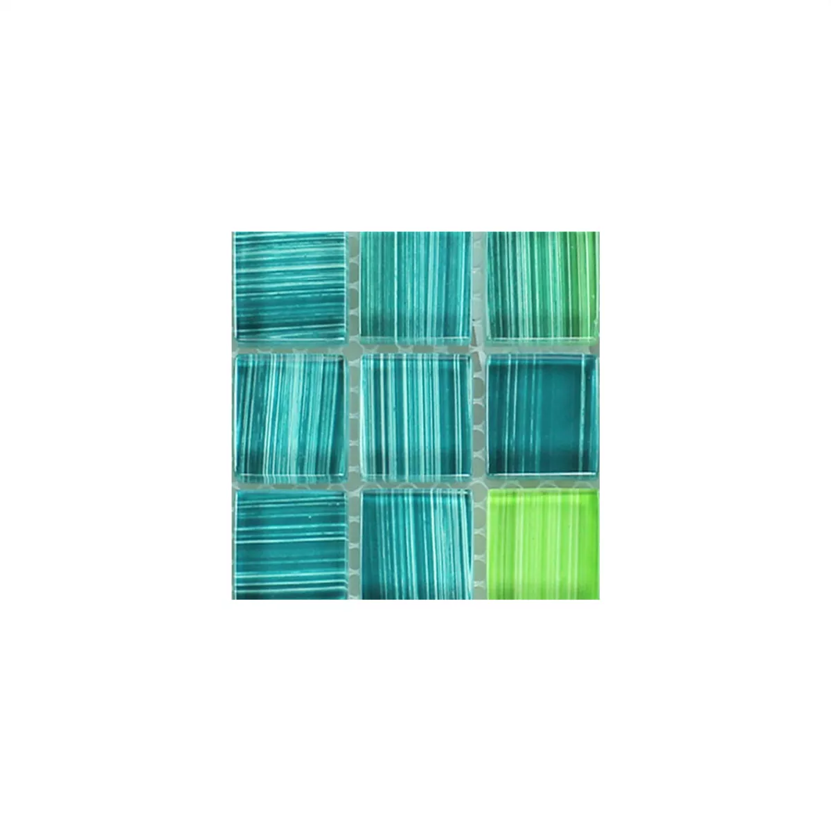 Πρότυπο από Ψηφιδωτά Πλακάκια Ριγέ Ποτήρι Κρύσταλλο Πράσινος
