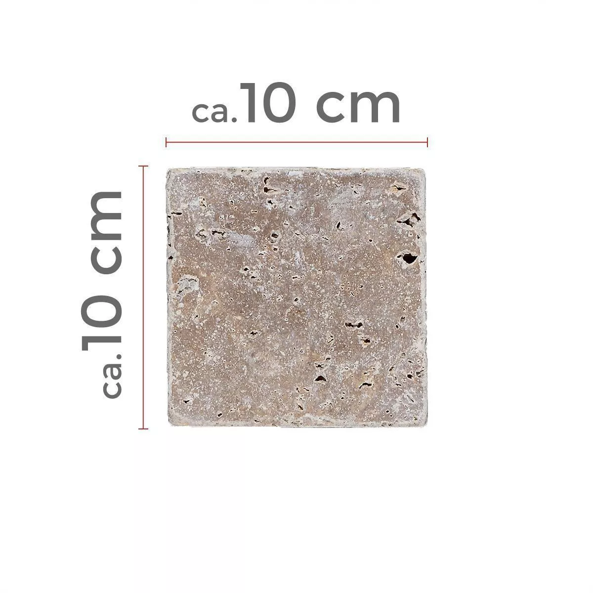 Πρότυπο Πλακάκια Aπό Φυσική Πέτρα Είδος Ασβεστόλιθου Patara Noce 10x10cm