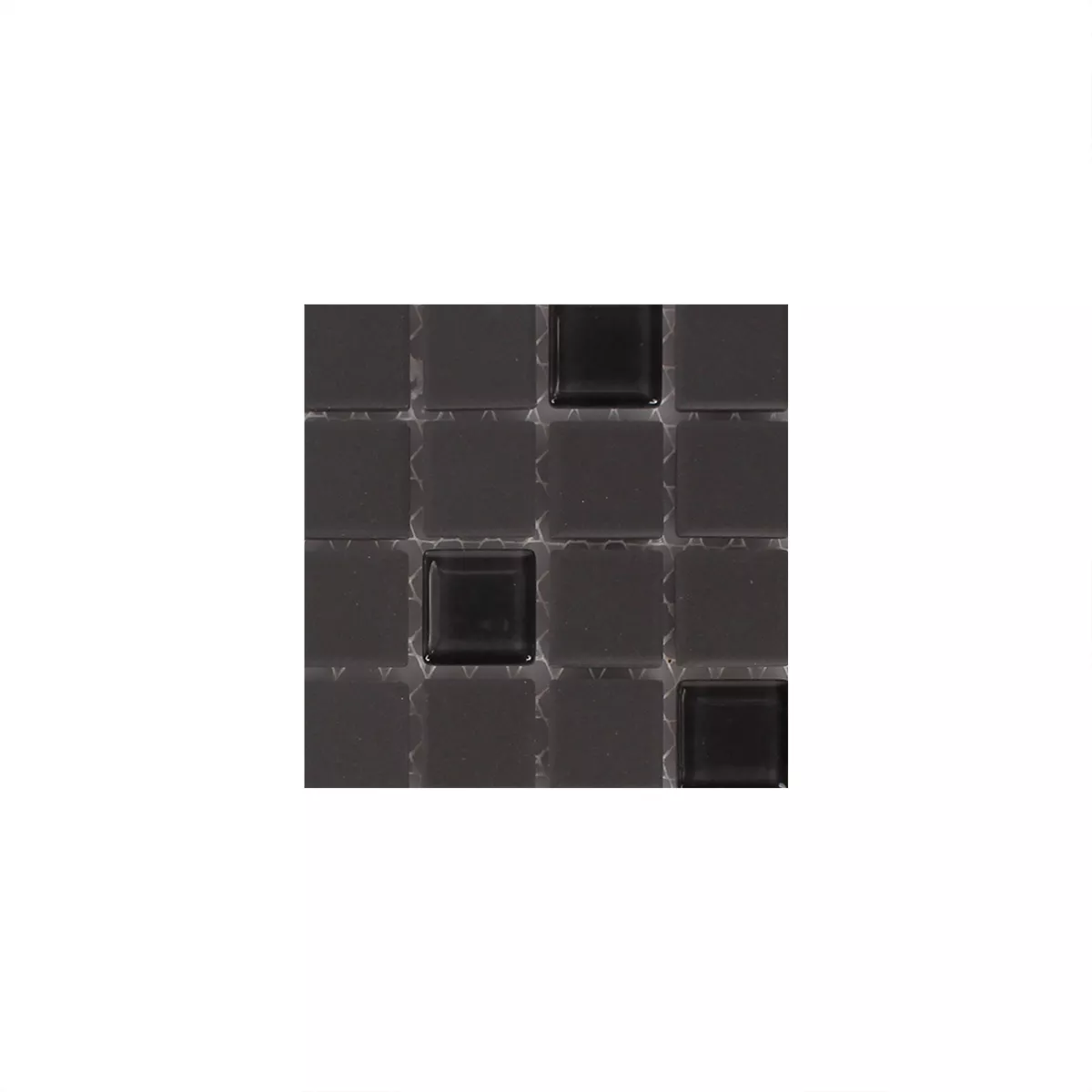 Πρότυπο από Ψηφιδωτά Πλακάκια Άγυαλο Garden Μαύρος Tετράγωνο