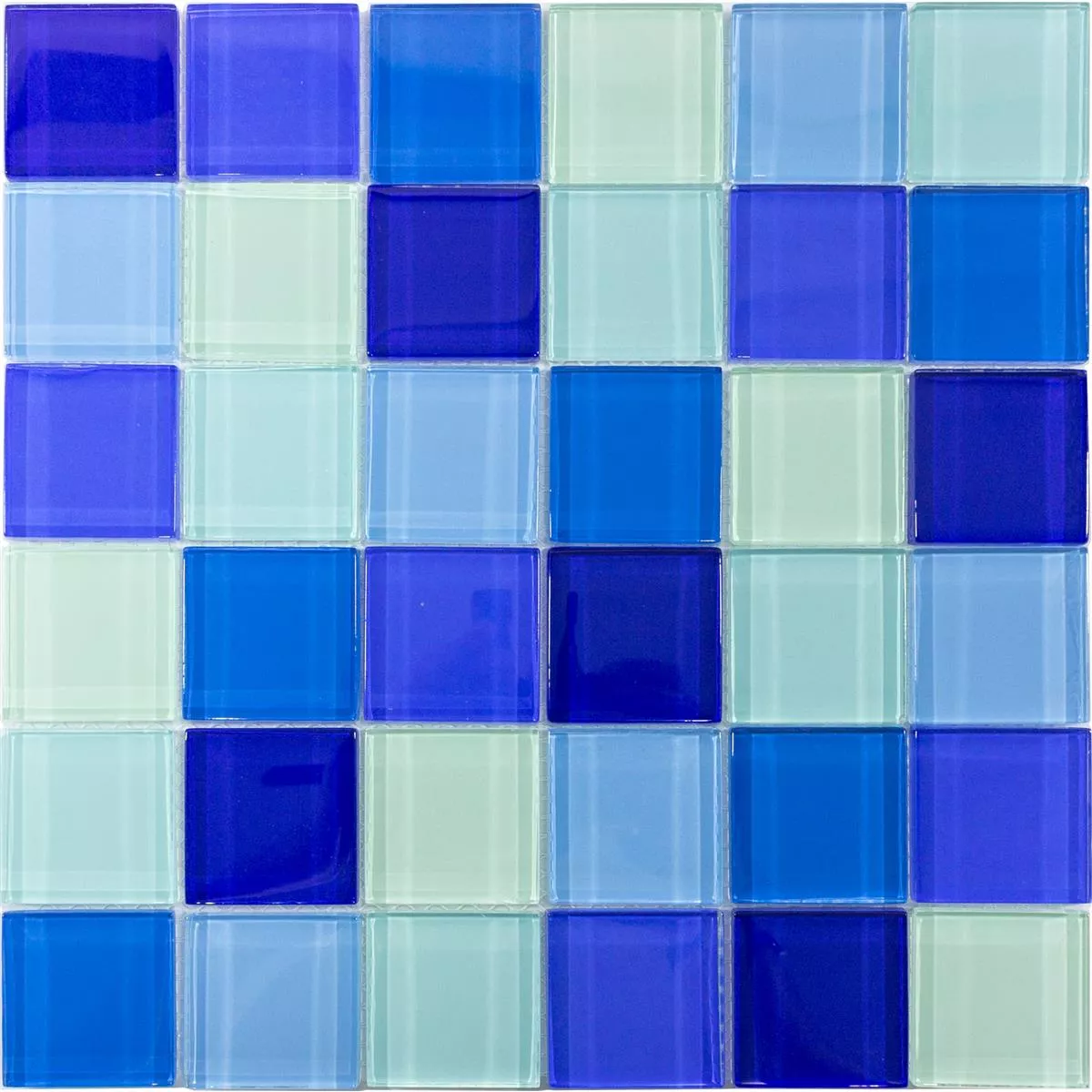 Γυάλινο Μωσαϊκό Πλακάκια Glasgow Μπλε Mix