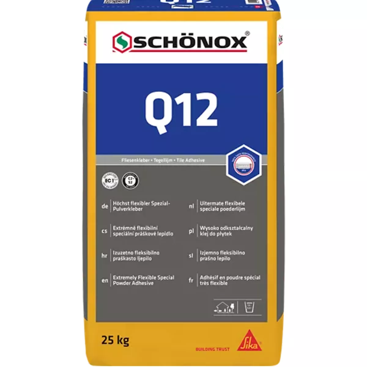 Κόλλα πλακιδίων Schönox Q12 ειδική κόλλα πούδρας 25 κιλών