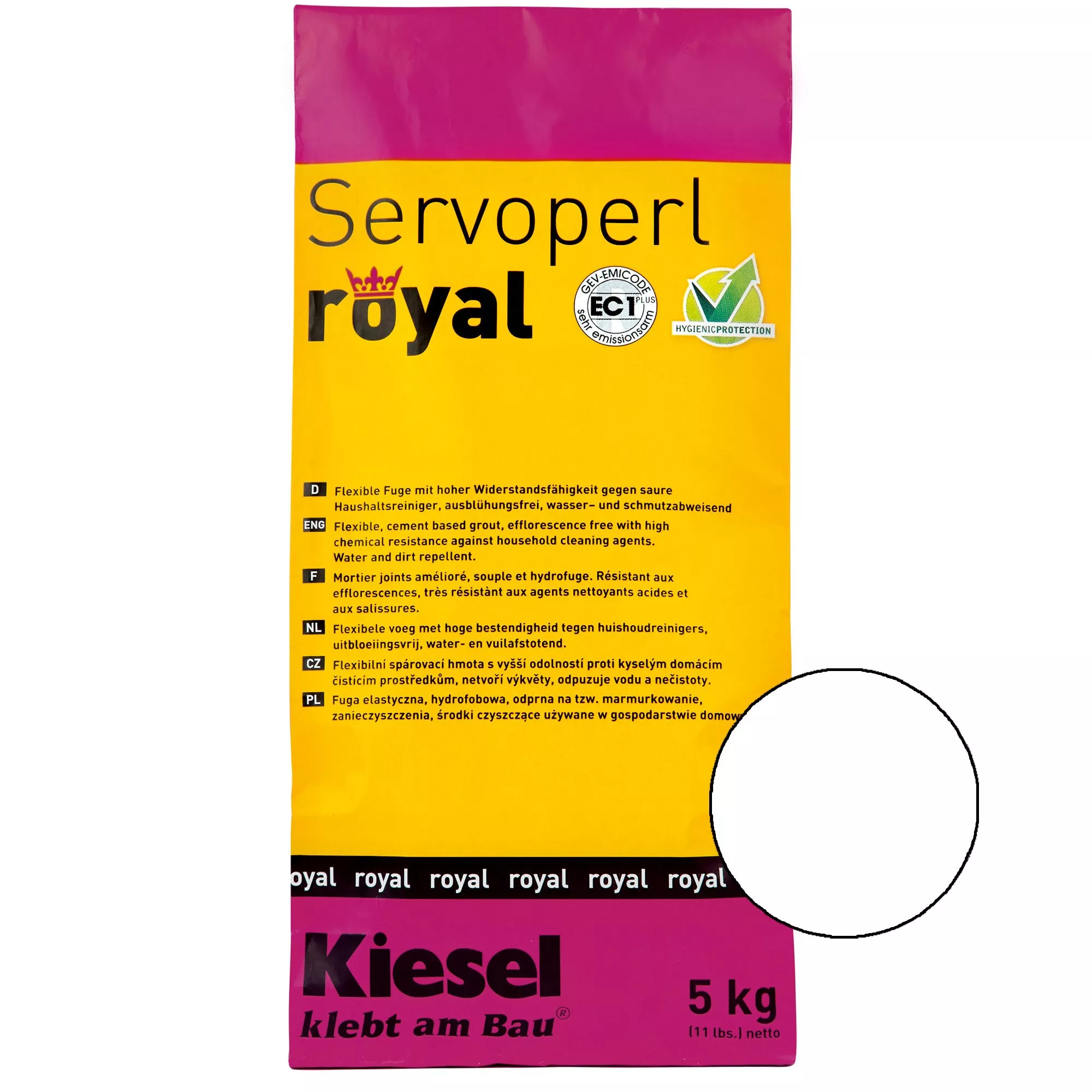 Kiesel Servoperl royal - ένωση αρμών-5 κιλά λευκό