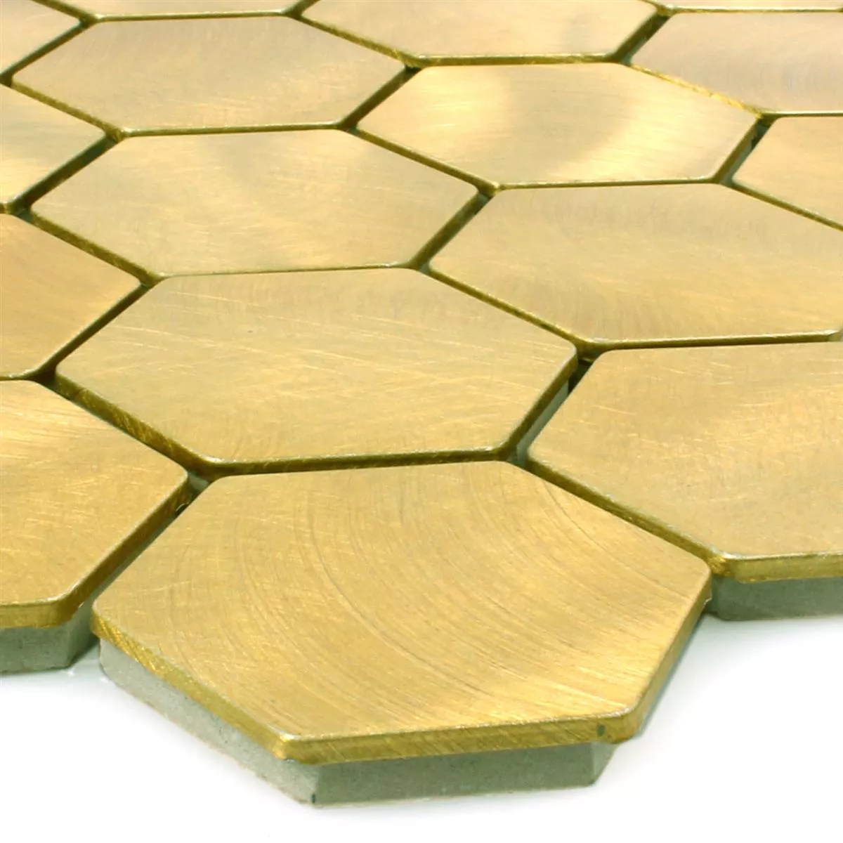 Πρότυπο από Ψηφιδωτά Πλακάκια Αλουμίνιο Manhatten Εξάγωνο Χρυσός
