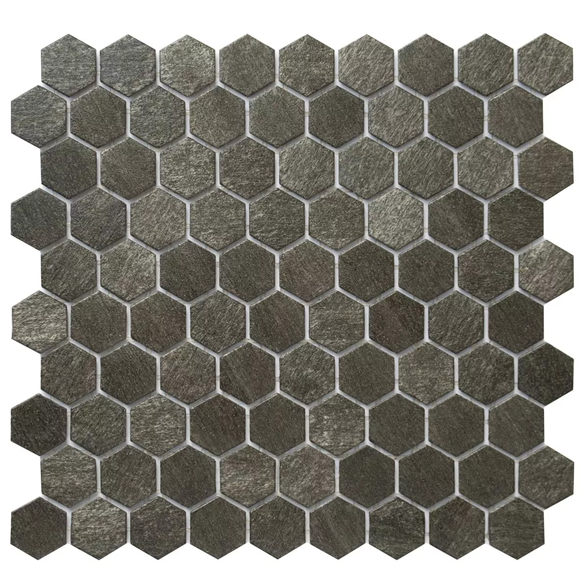 Γυάλινο Μωσαϊκό Πλακάκια Trend-Vi Hexagonal 2124 Σκούρο Γκρι