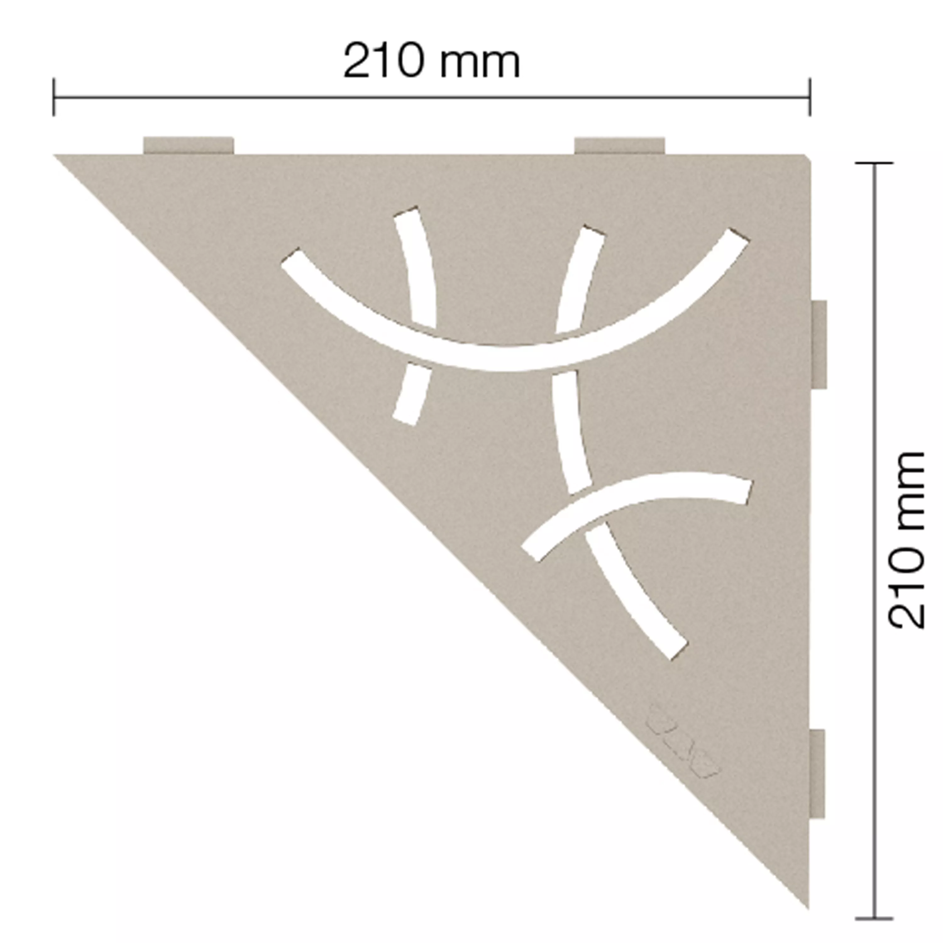 Schlüter ράφι τοίχου τρίγωνο 21x21cm Κρέμα Curve
