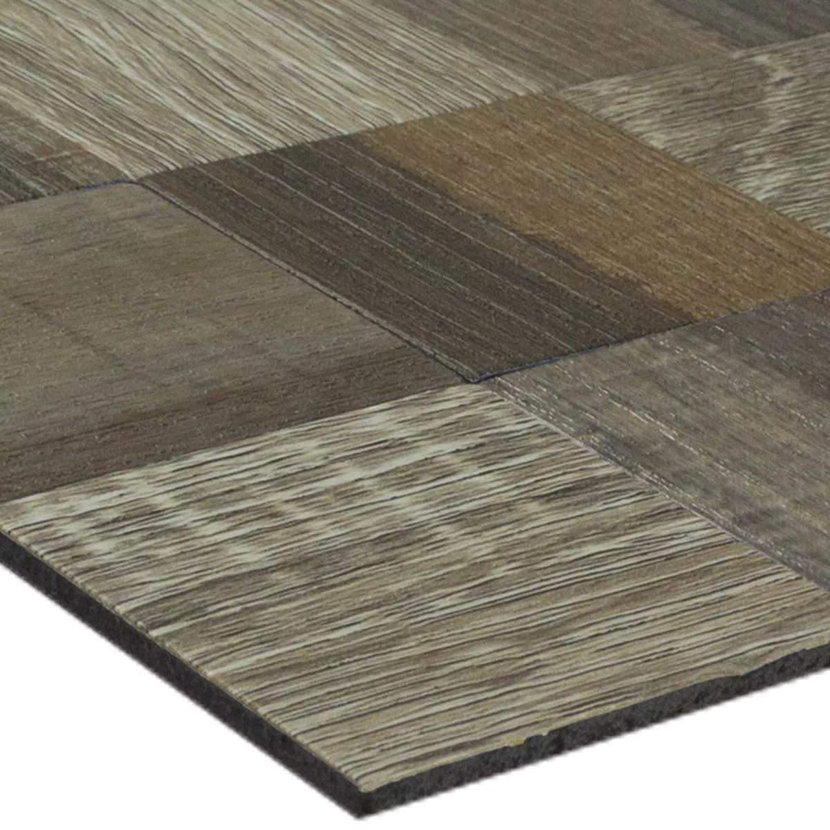 Mέταλλο Ψηφιδωτό Πλακάκι Aυτοκόλλητες Όψη Ξύλου Skypia Kαφέ Μπεζ