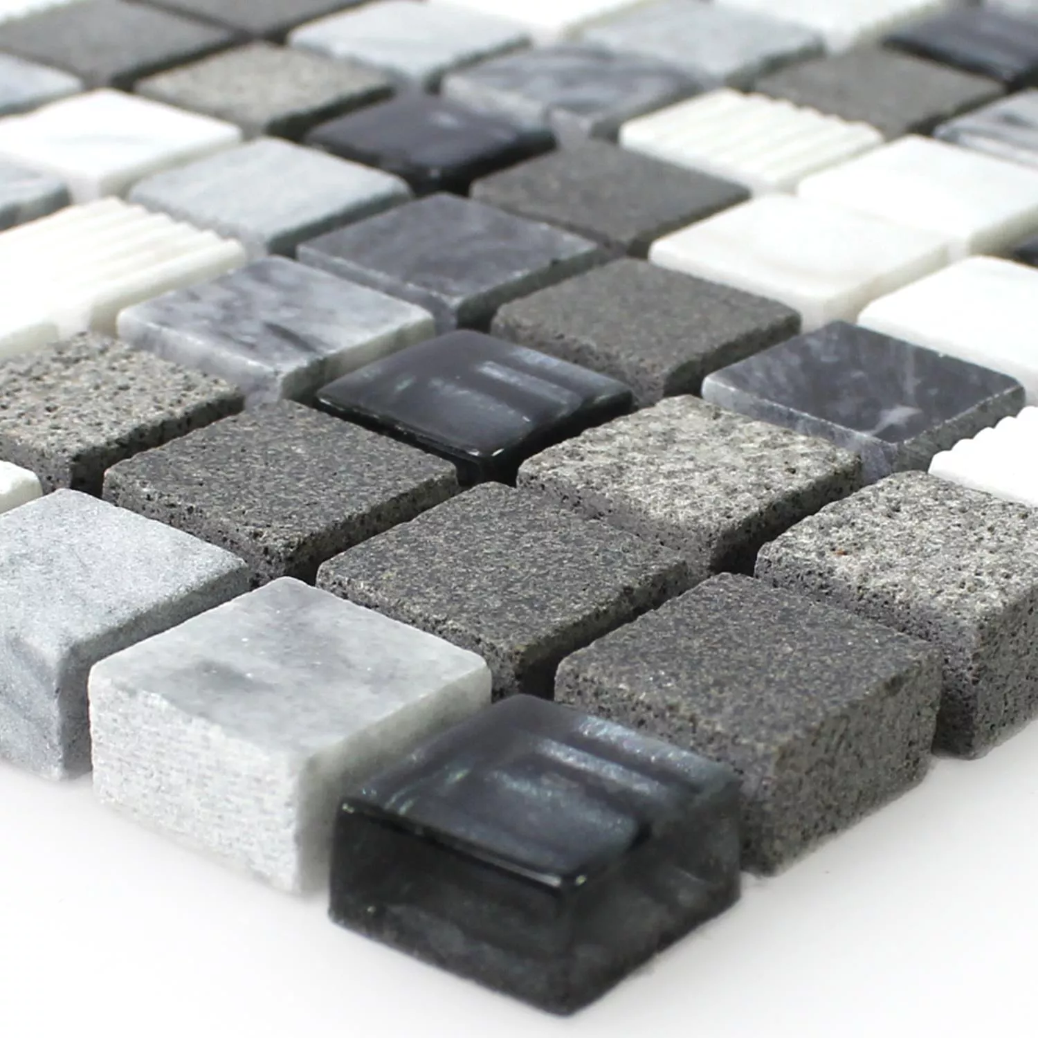 Πρότυπο από Ψηφιδωτά Πλακάκια Ποτήρι Φυσική Πέτρα Kodiak Γκρί Mix