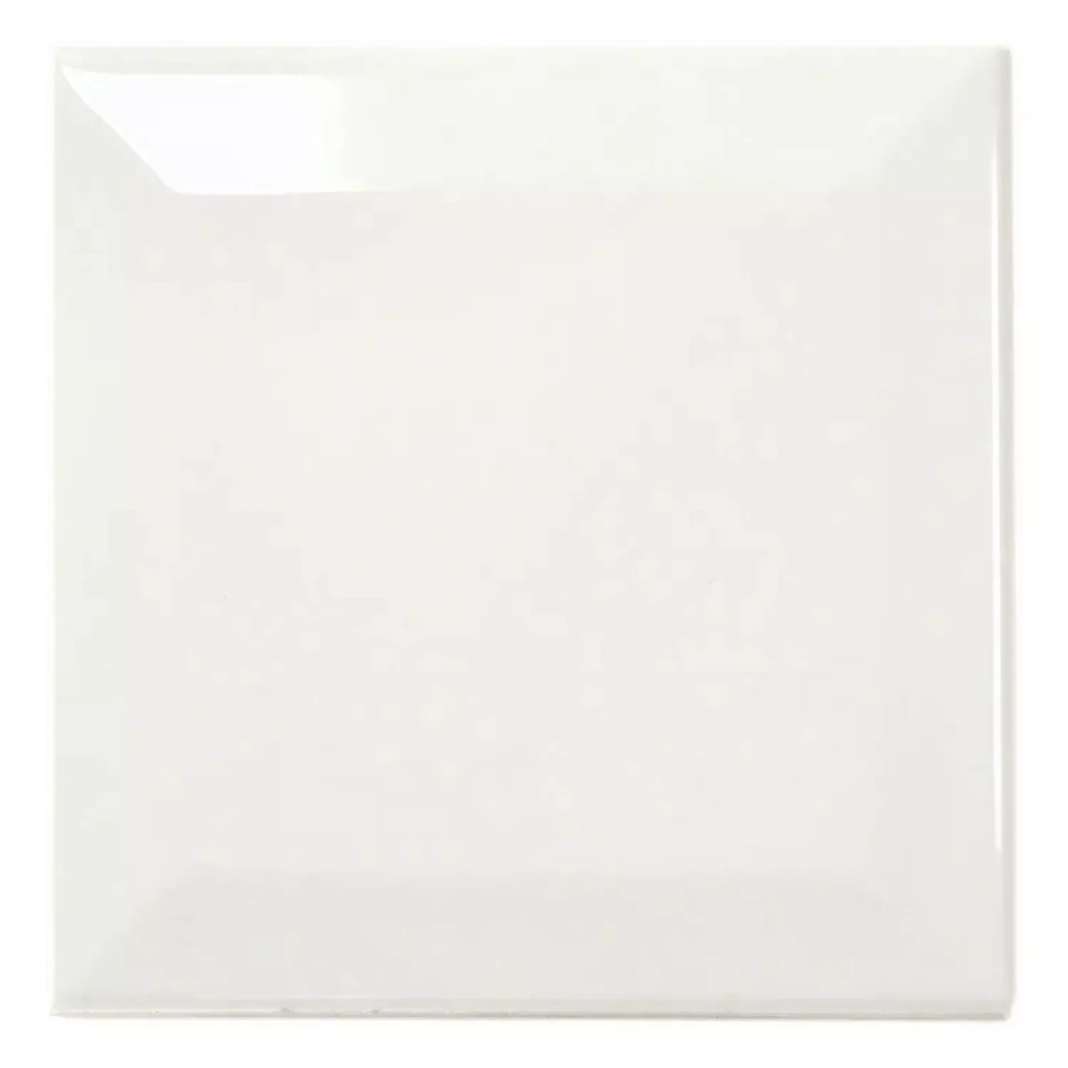 Πλακάκι μετρό Ασπρο Αστραφτερό 10x10 cm Όψη Catarina Blanco