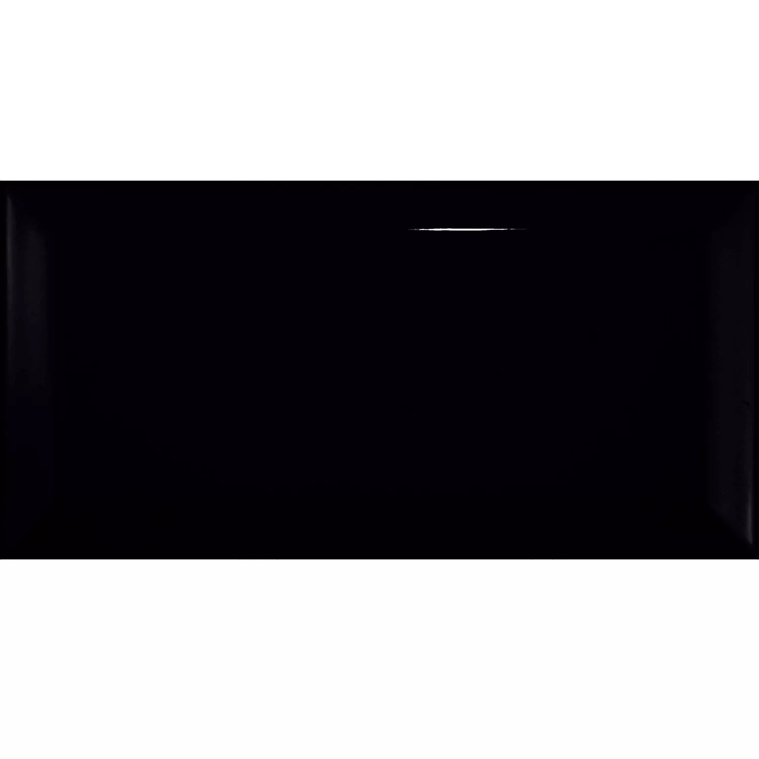 Πλακάκι μετρό Μαύρος Αστραφτερό 7,5x15 cm Όψη Pitcox Negro