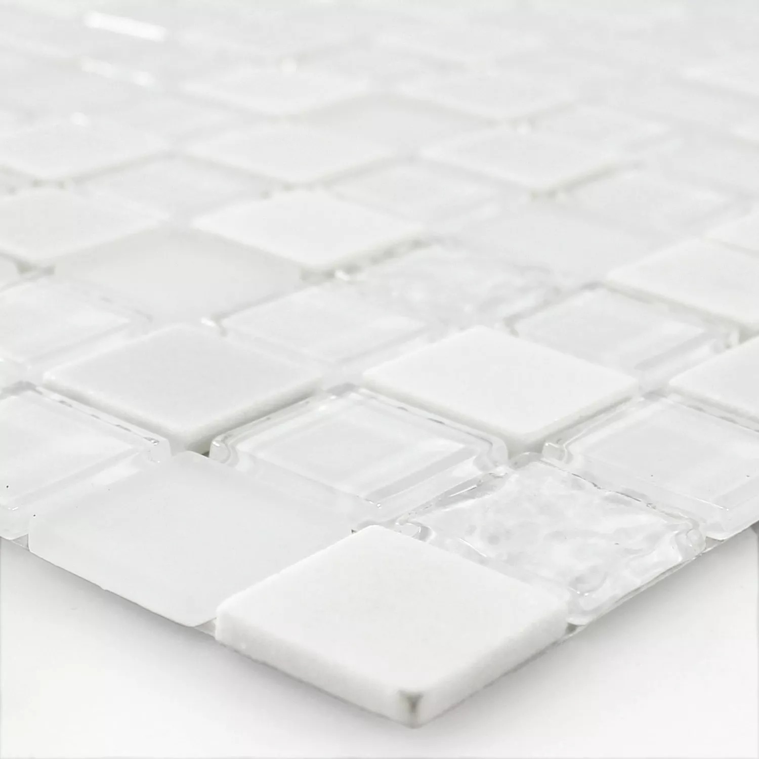 Πρότυπο από Αυτοκόλλητο Μωσαϊκό Φυσική Πέτρα Ποτήρι Mix Ασπρο