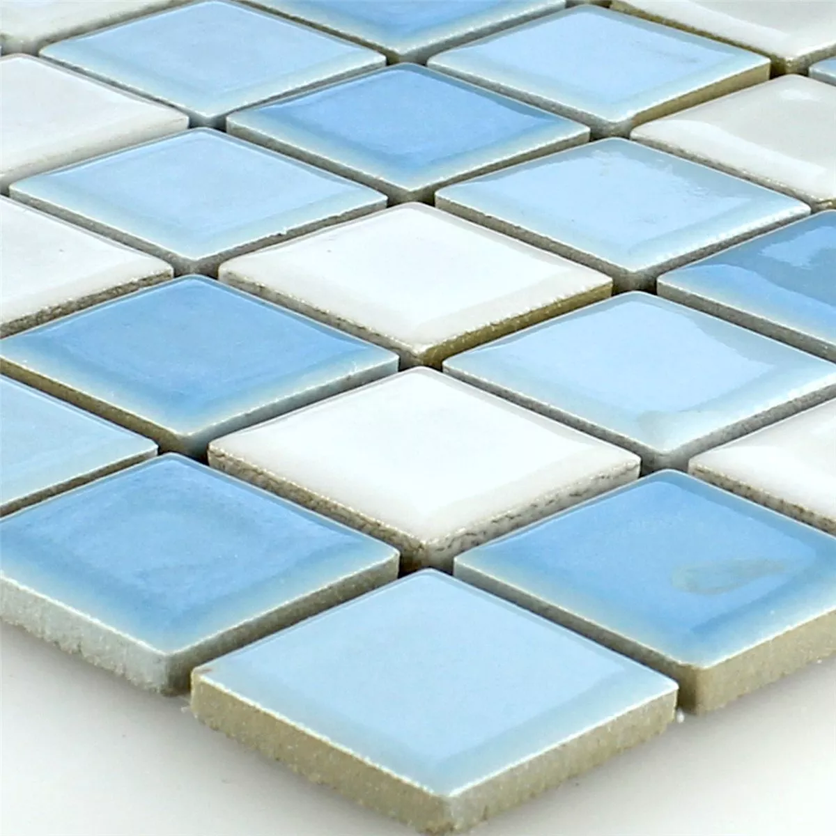 Ψηφιδωτά Πλακάκια Kεραμικά Bodaway Μπλε Ασπρο 25x25x5mm