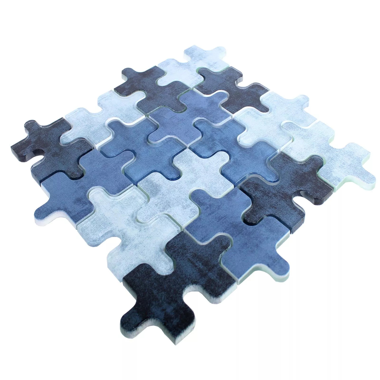 Γυάλινο Μωσαϊκό Πλακάκια Puzzle Μπλε