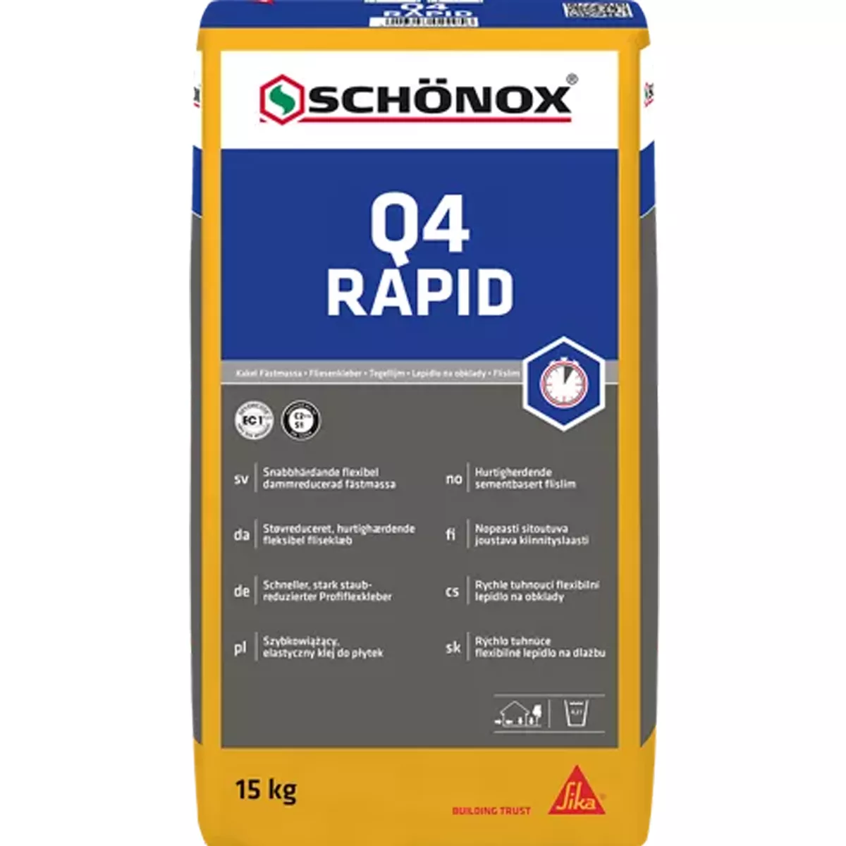 Κόλλα πλακιδίων Schönox Q4 RAPID 15 kg