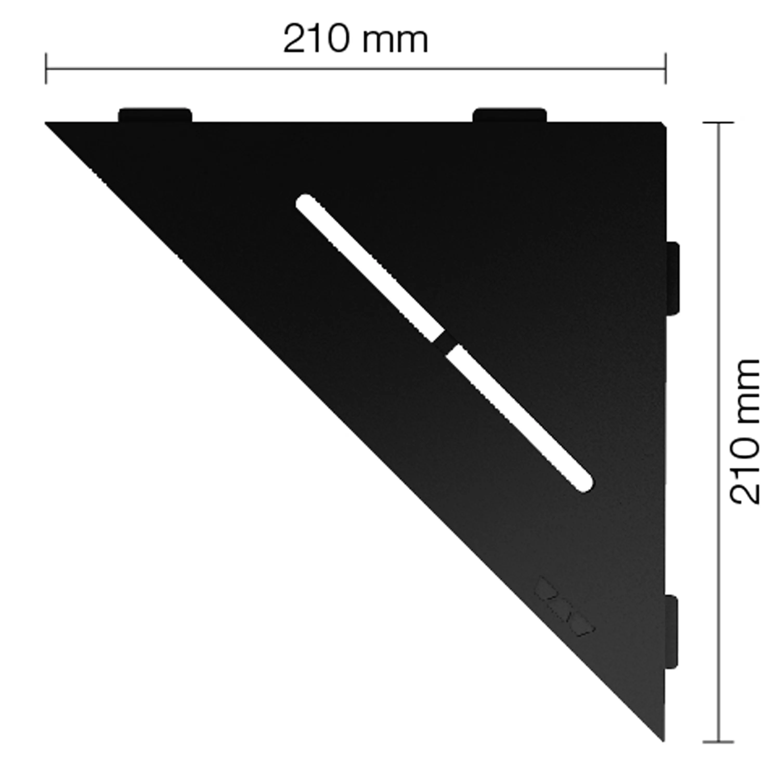 Ράφι τοίχου ντουζιέρας Schlüter triangle 21x21cm καθαρό μαύρο γραφίτη